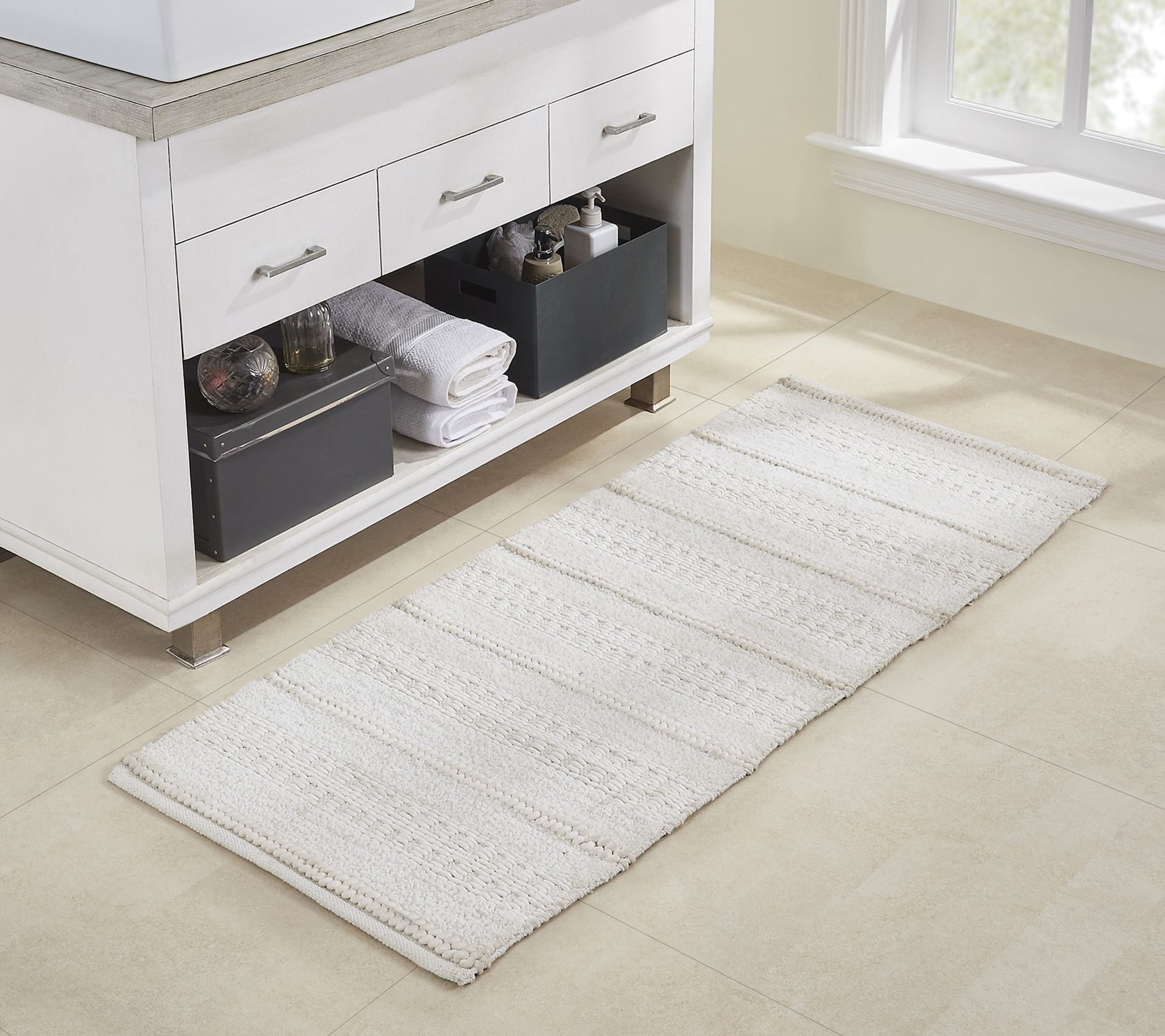 Tahari Home Asalia Micro Chenille Bath Runner
