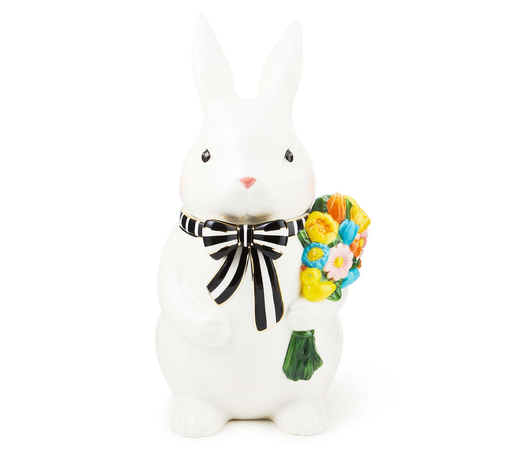 "As Is" MacKenzie Childs Calico Bunny Cookie Jar