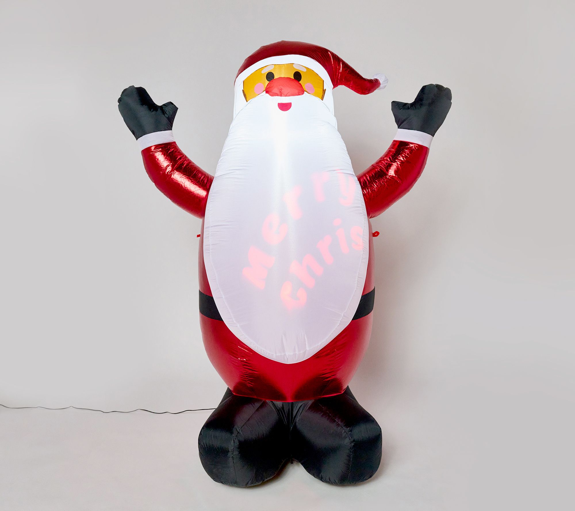 "As Is" Kringle Express 6ft Inflatable Santa w/ Light Up Phrases