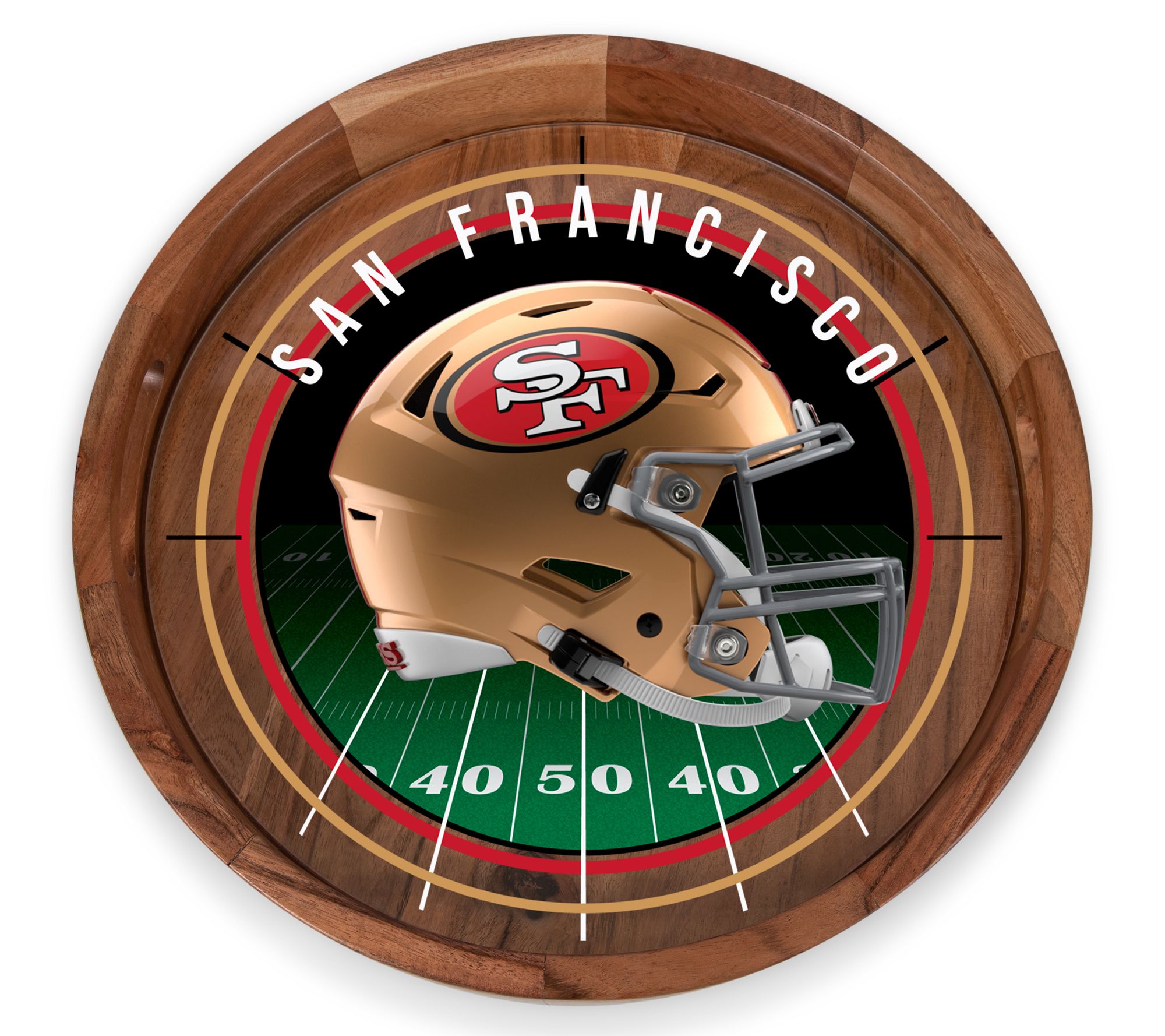 Toscana NFL Barista Serving Tray with Glass Insert