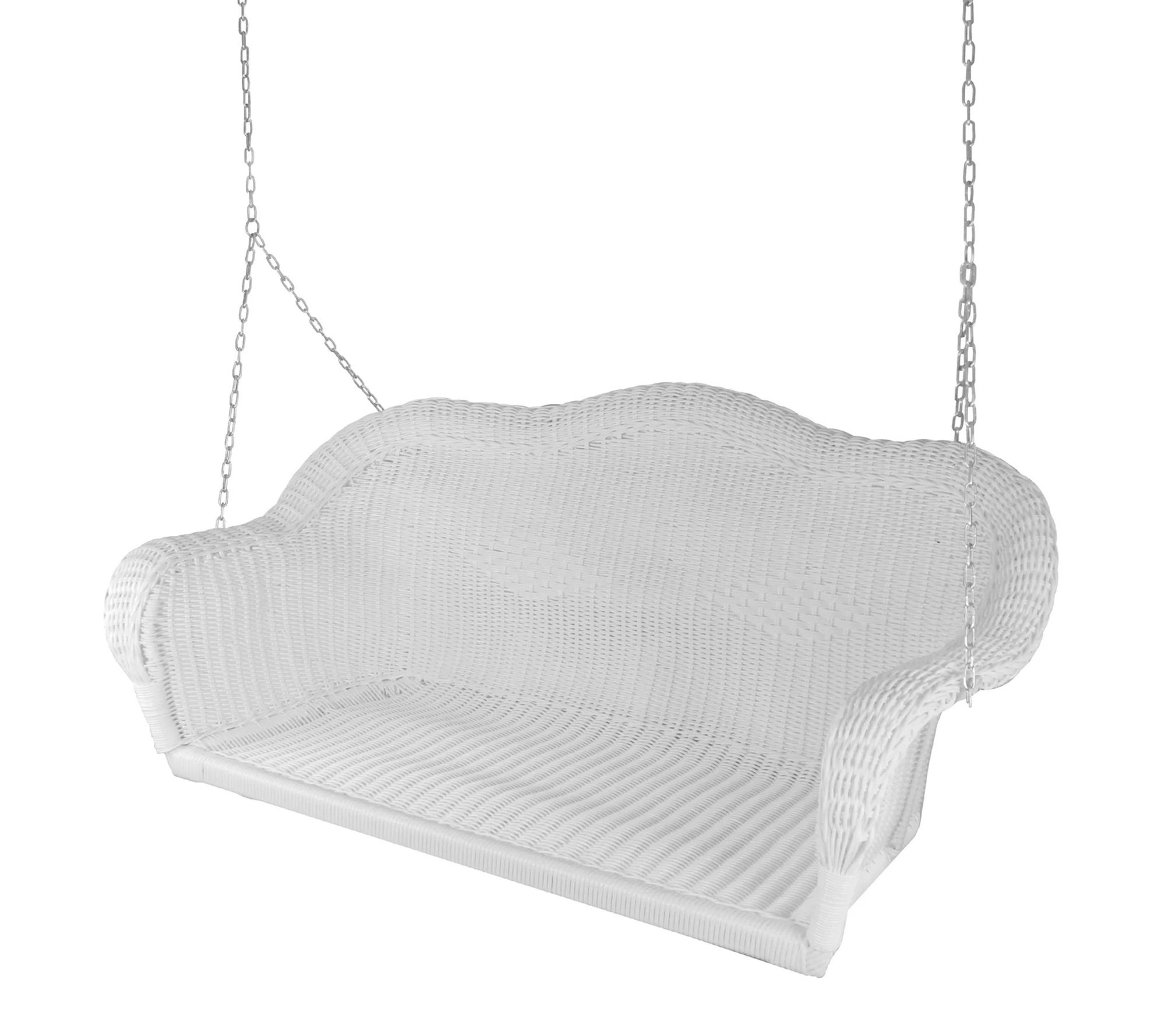 Northlight Resin Wicker Hanging Porch Swing with Chain