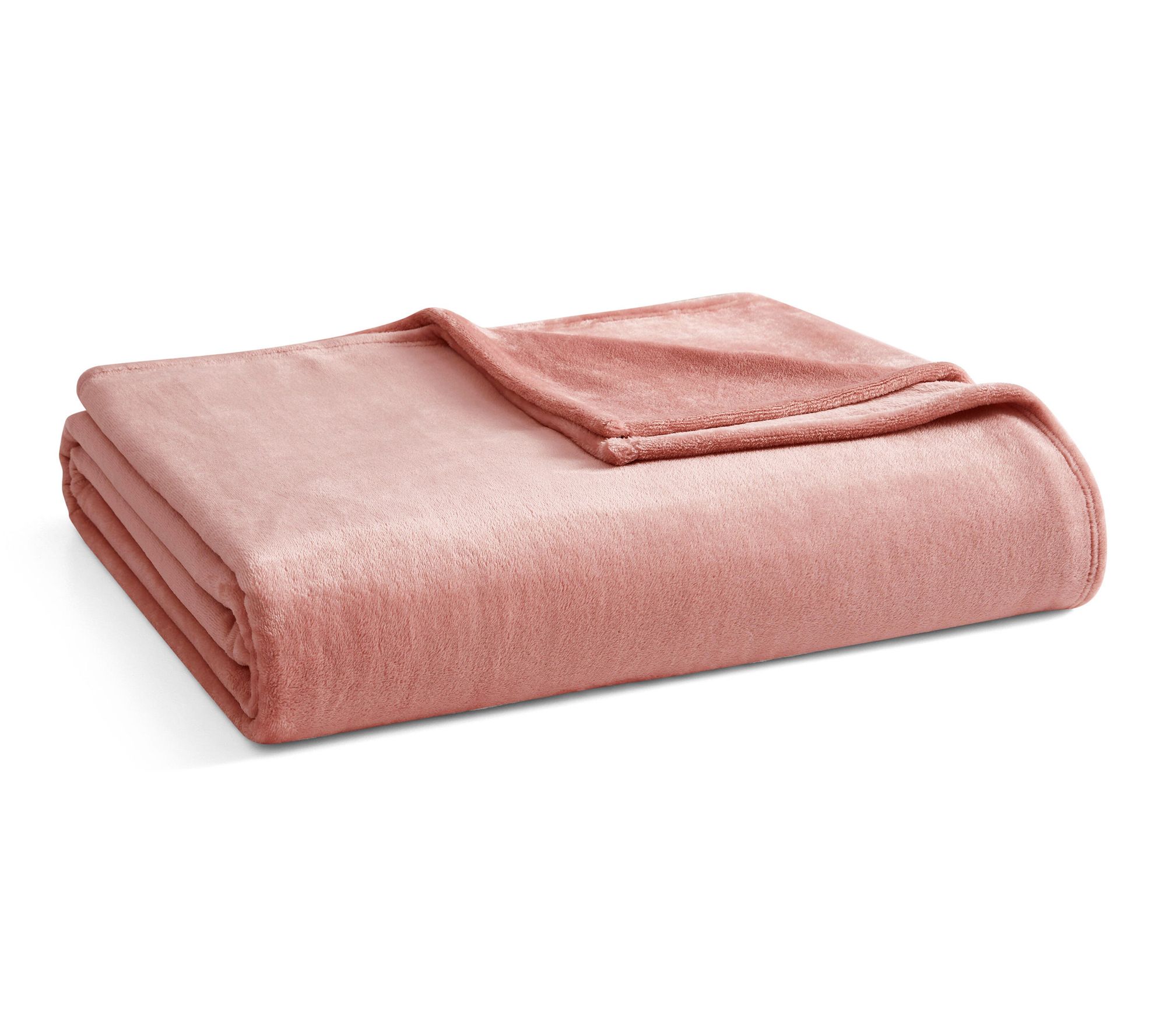 Martha Stewart Bedford Pink Plush Twin Blanket