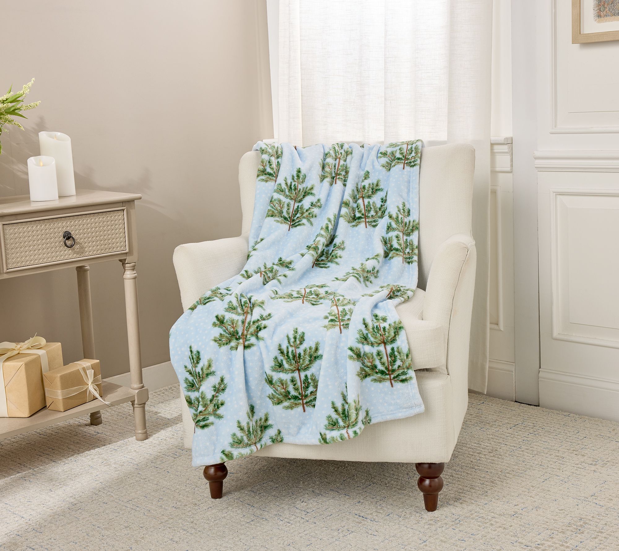 "As Is" Kringle Express Oversized 60x80 Plush Holiday Throw