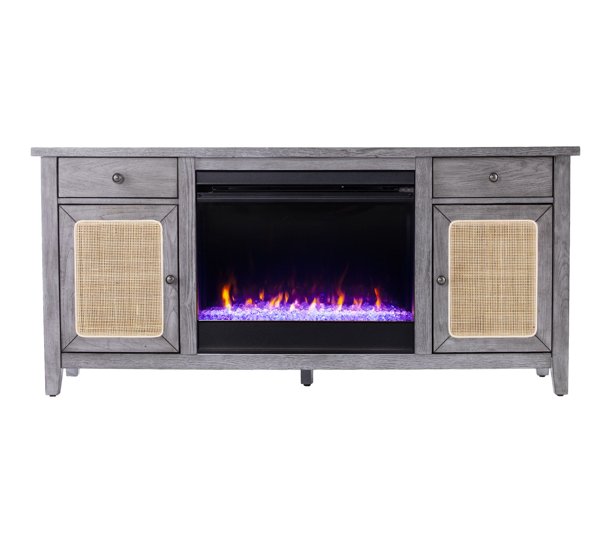 SEI Edderton Color Changing Media Storage Electric Fireplace