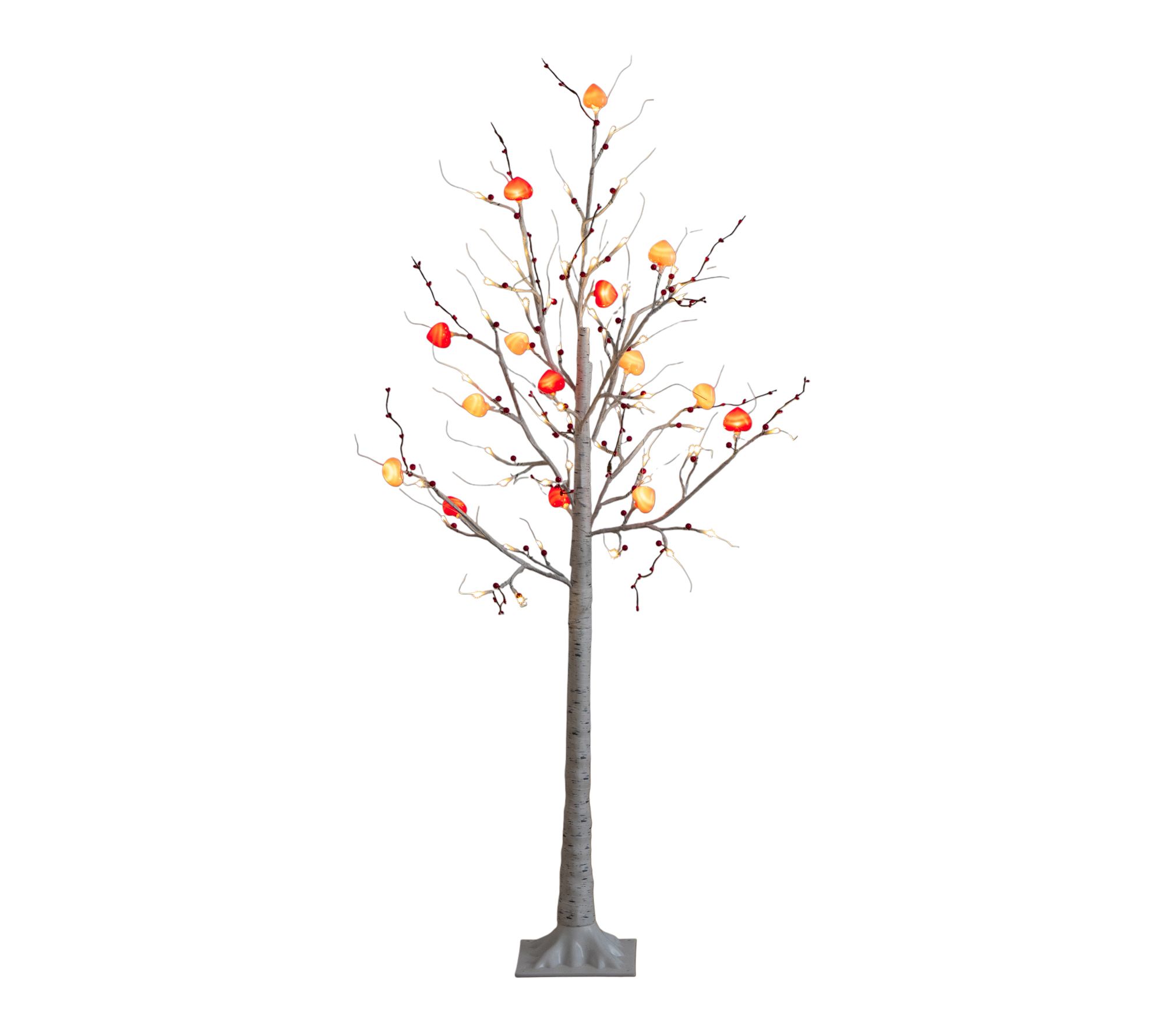 Nearly Natural 5' Pre-Lit twig tree with Heartshaped Ornament