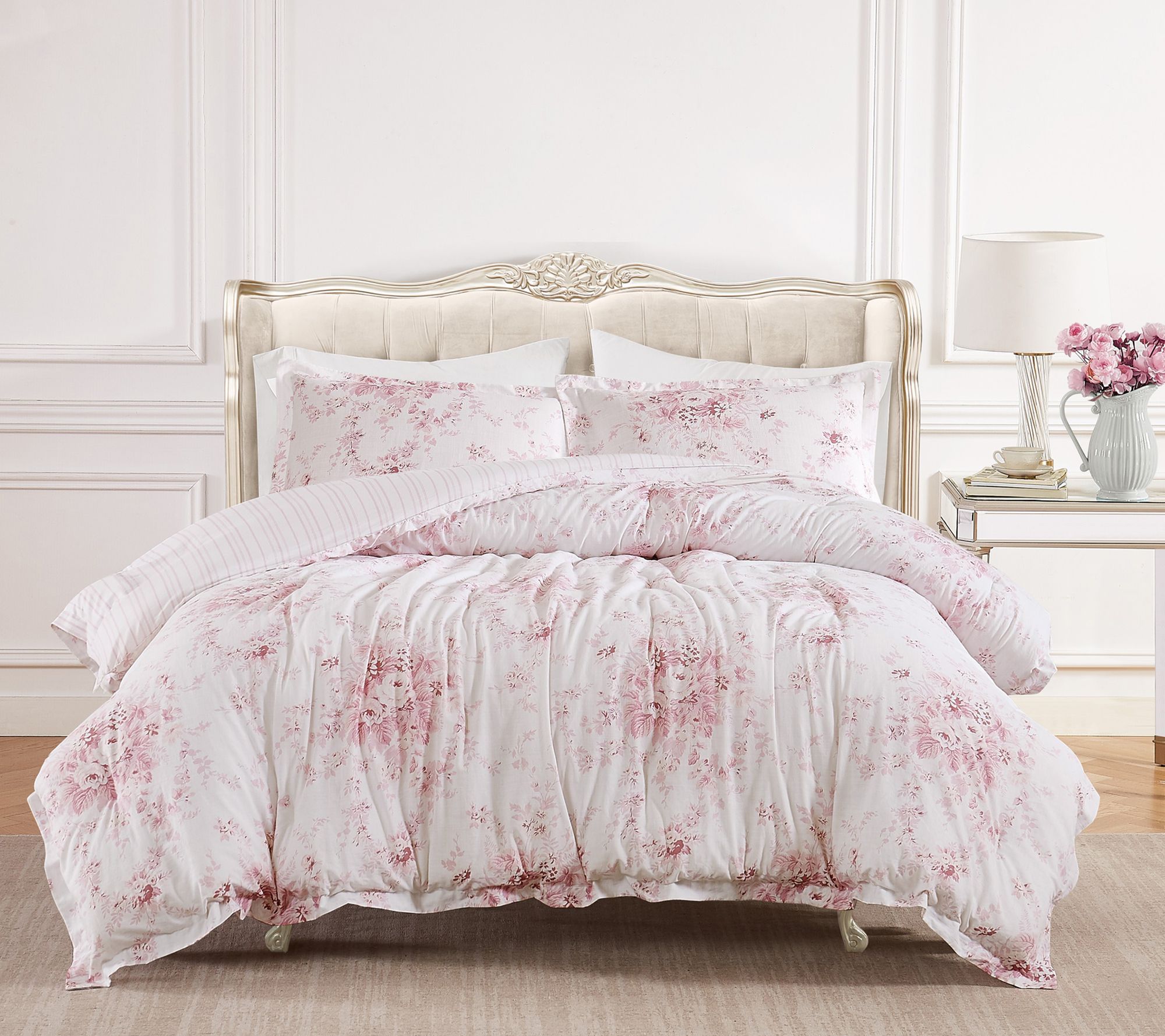 Shabby Chic Garden Floral Queen Comforter Set