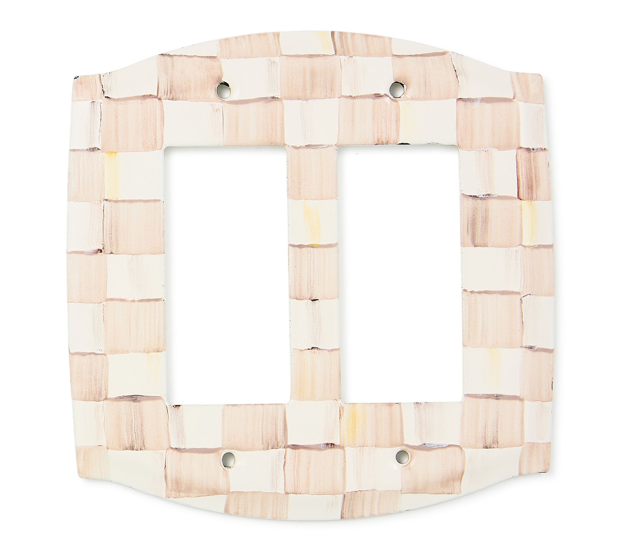 MacKenzie -Childs Check Double Rocker Switch Plate