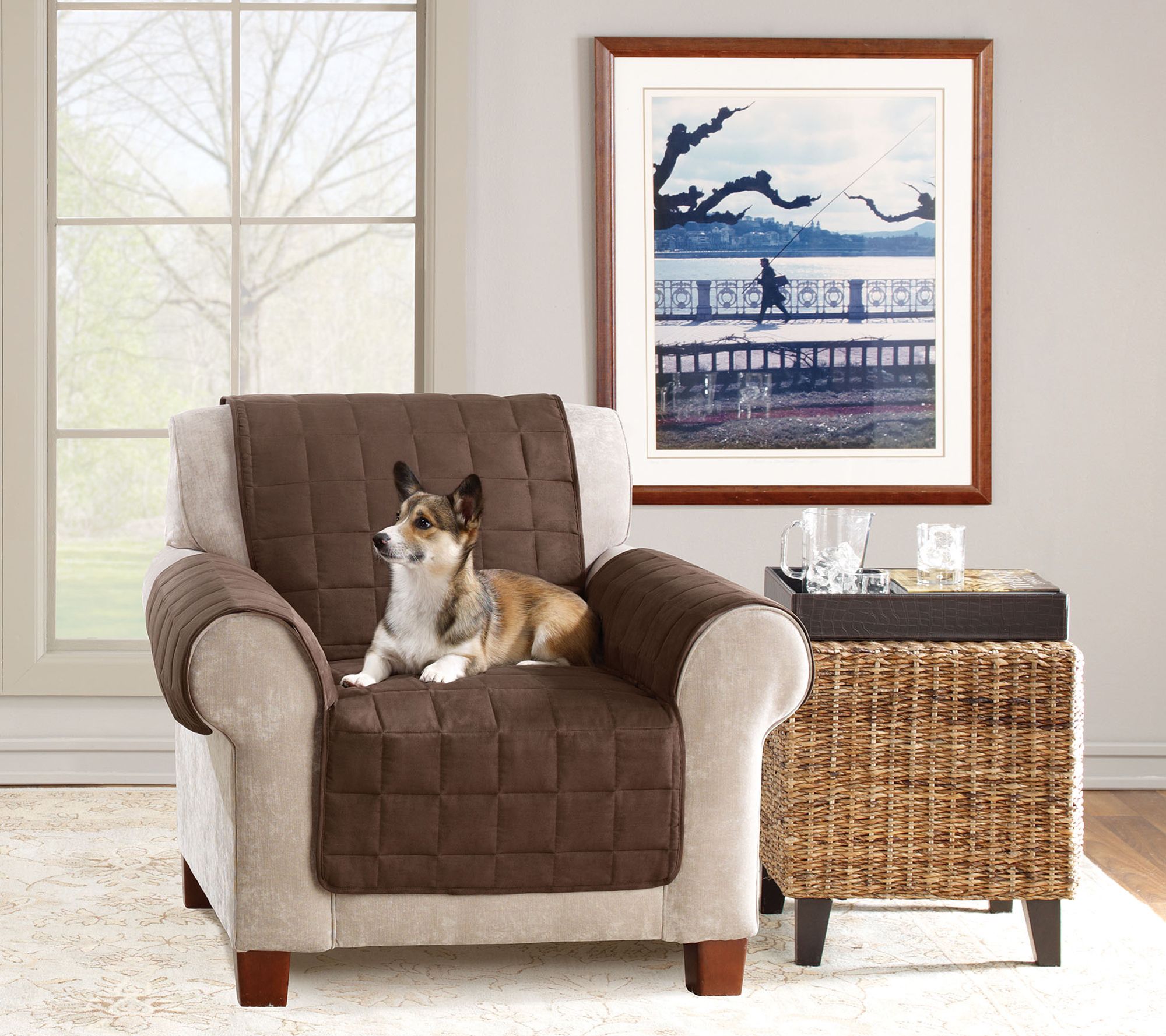 Sure Fit Furniture Cover Chair with Memory Foam Seat