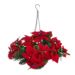 Bethlehem Lights Illuminated Poinsettia Hanging Basket - Page 1 — QVC.com