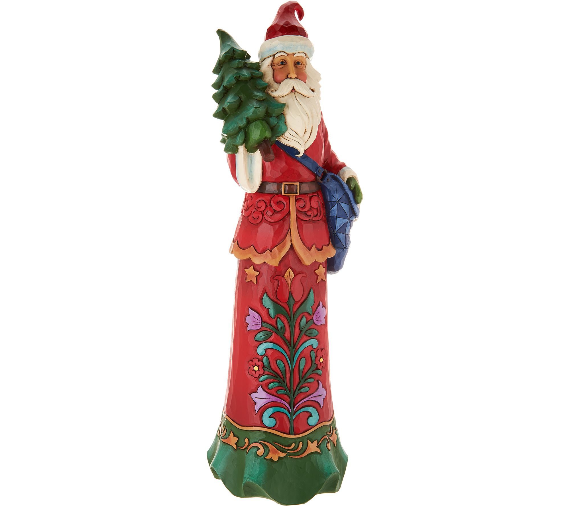 Jim Shore Heartwood Creek Tall Crafted Santa Figurine - QVC.com