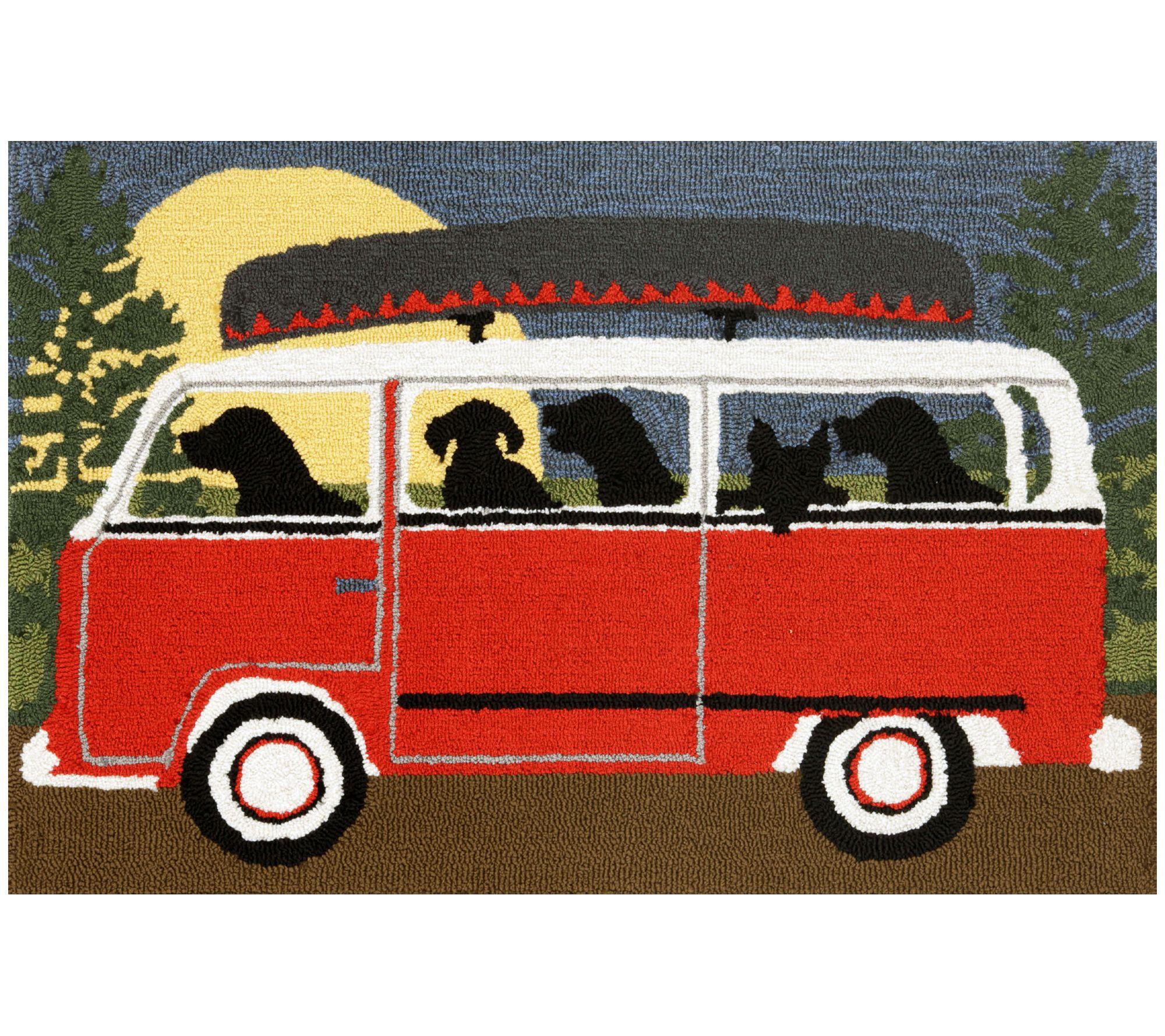 Liora Manne Frontporch Camping Trip In-Out RugRed 24" x 36"