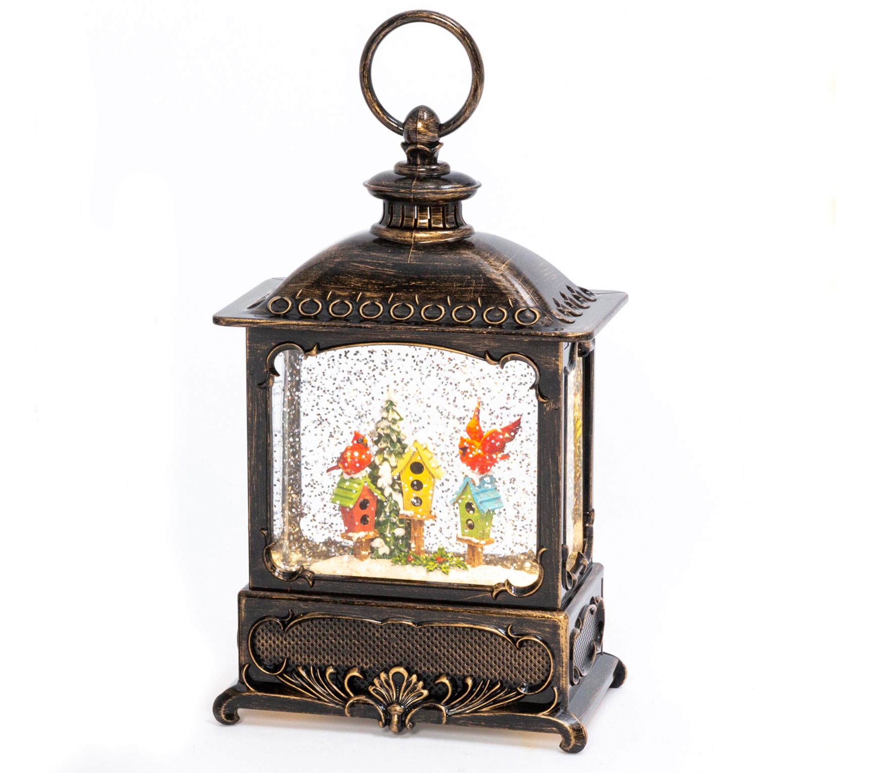 10-in H Lighted Water Globe Lantern w/ Cardinalby Gerson Co