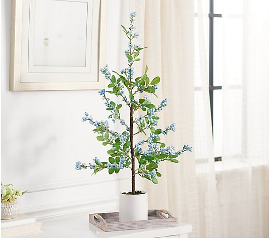 35" Berry Potted Tree by Valerie