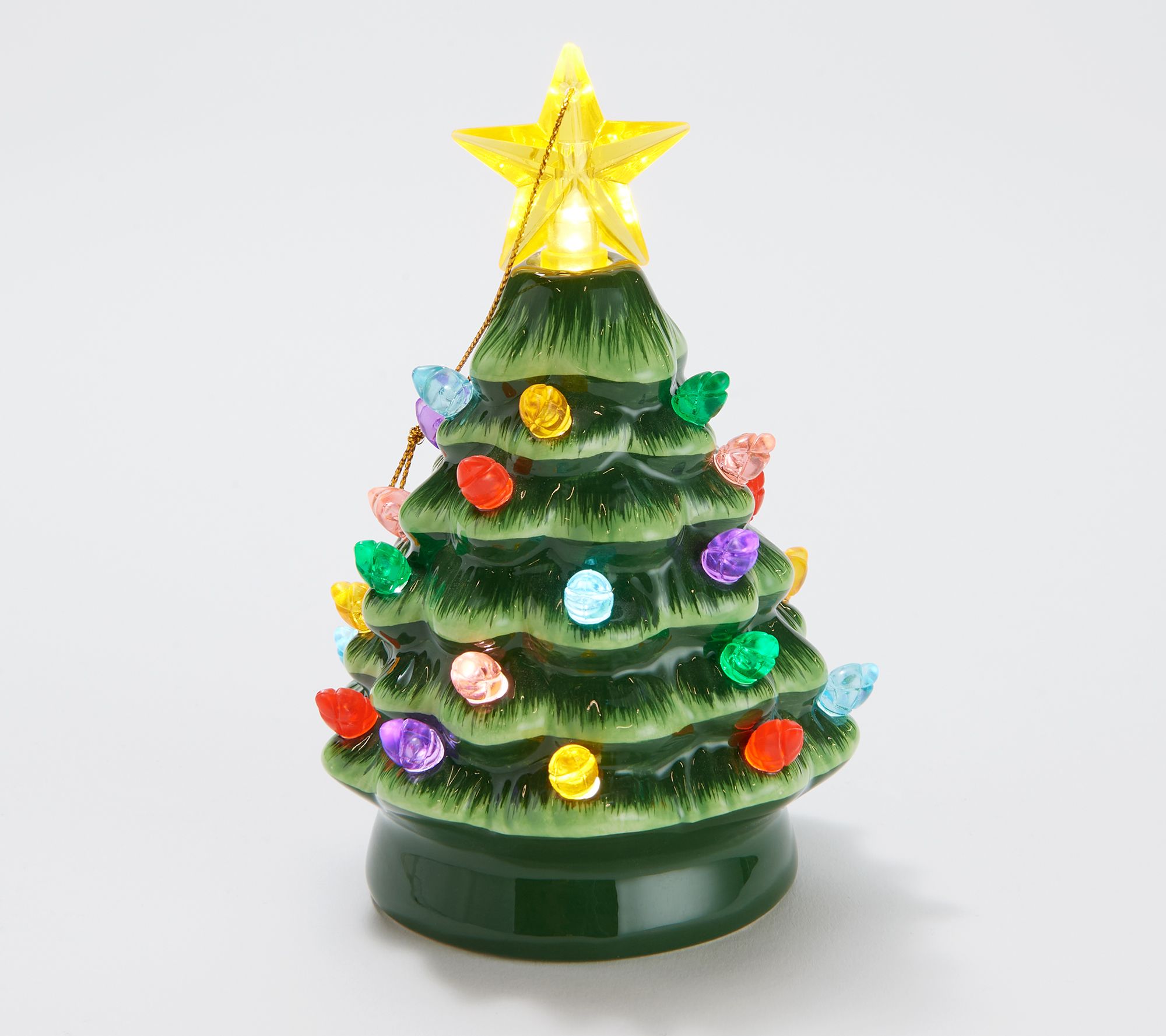 "As Is" Mr. Christmas S/3 Mini Nostaglic Ceramic Christmas Trees