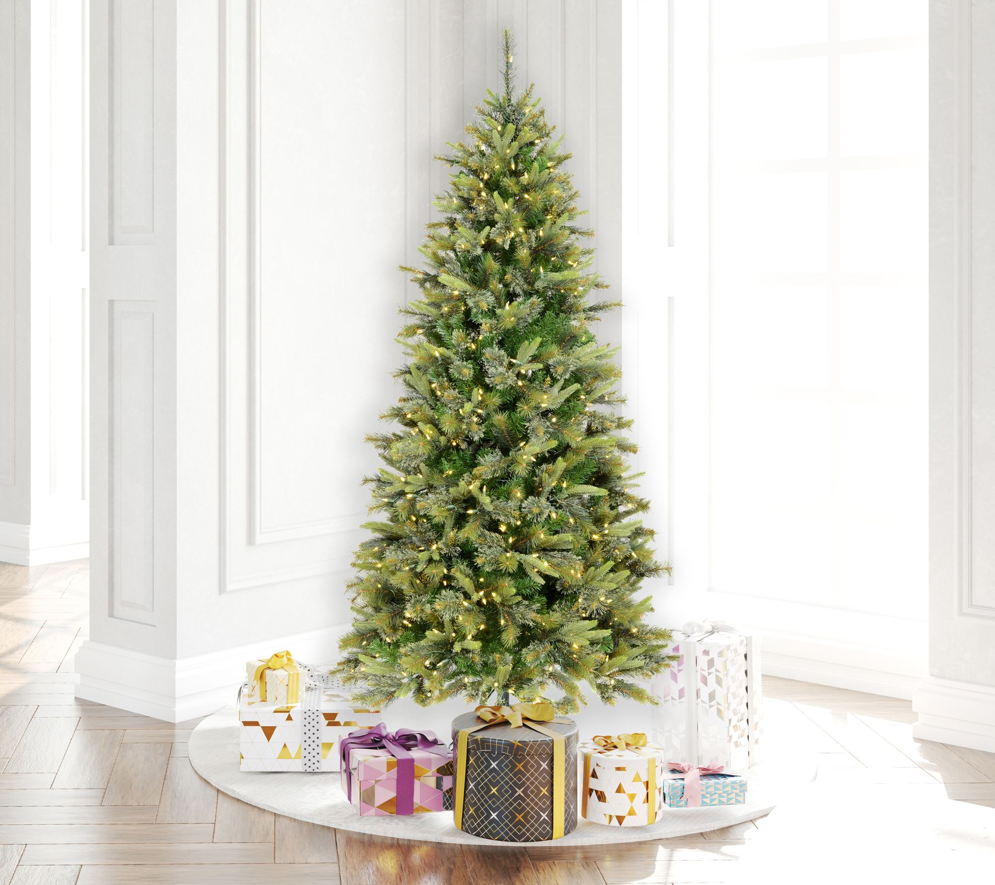 Vickerman 6.5' Cashmere Slim Artificial Christmas Tree, WW