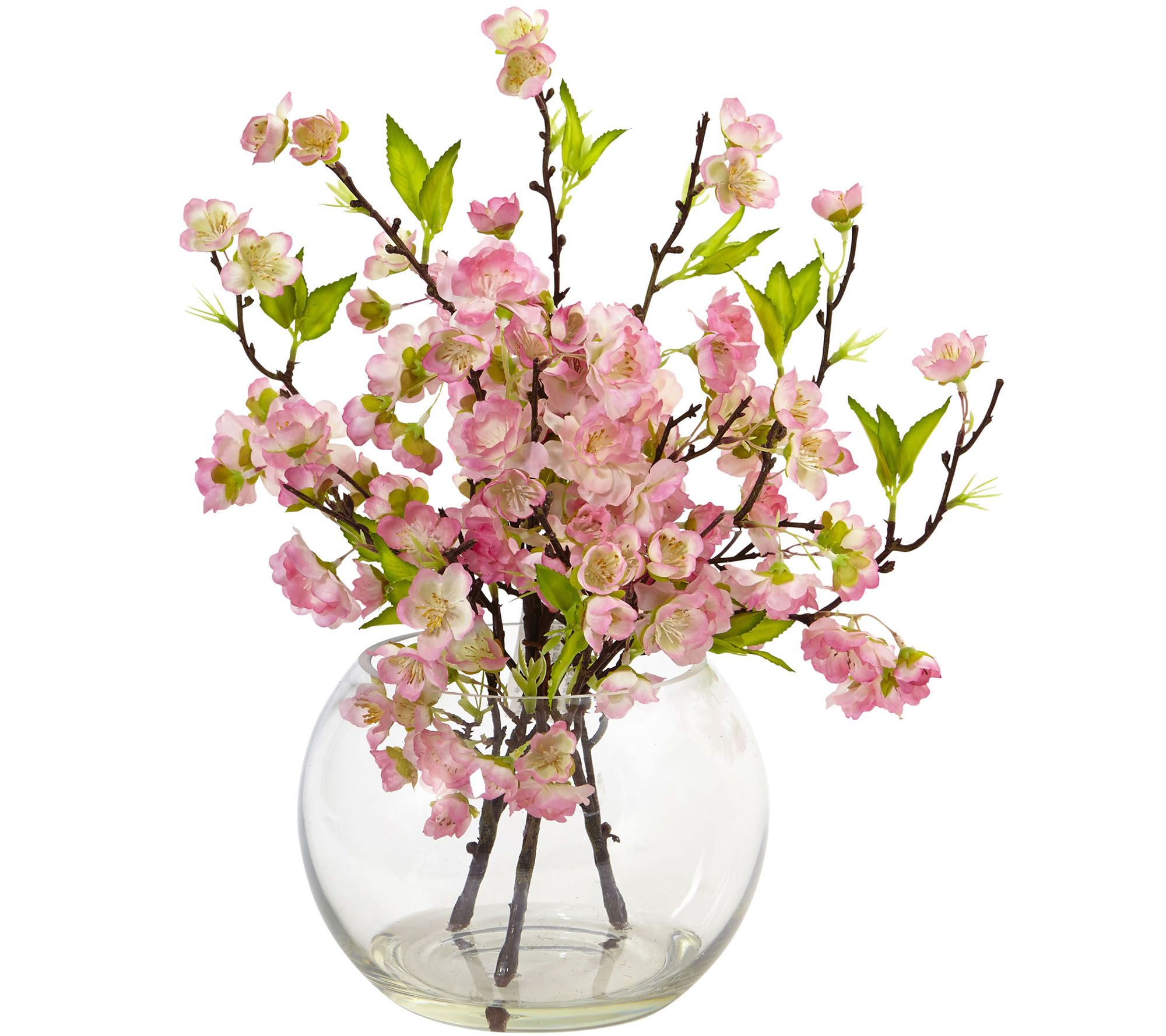 Cherry Blossom in Large Vase by Nearly Natural