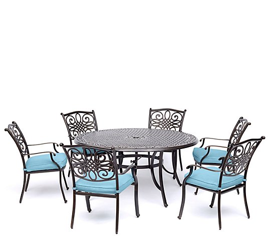 Hanover Traditions 7pc Set with 6 Chairs and Cast-Top Table