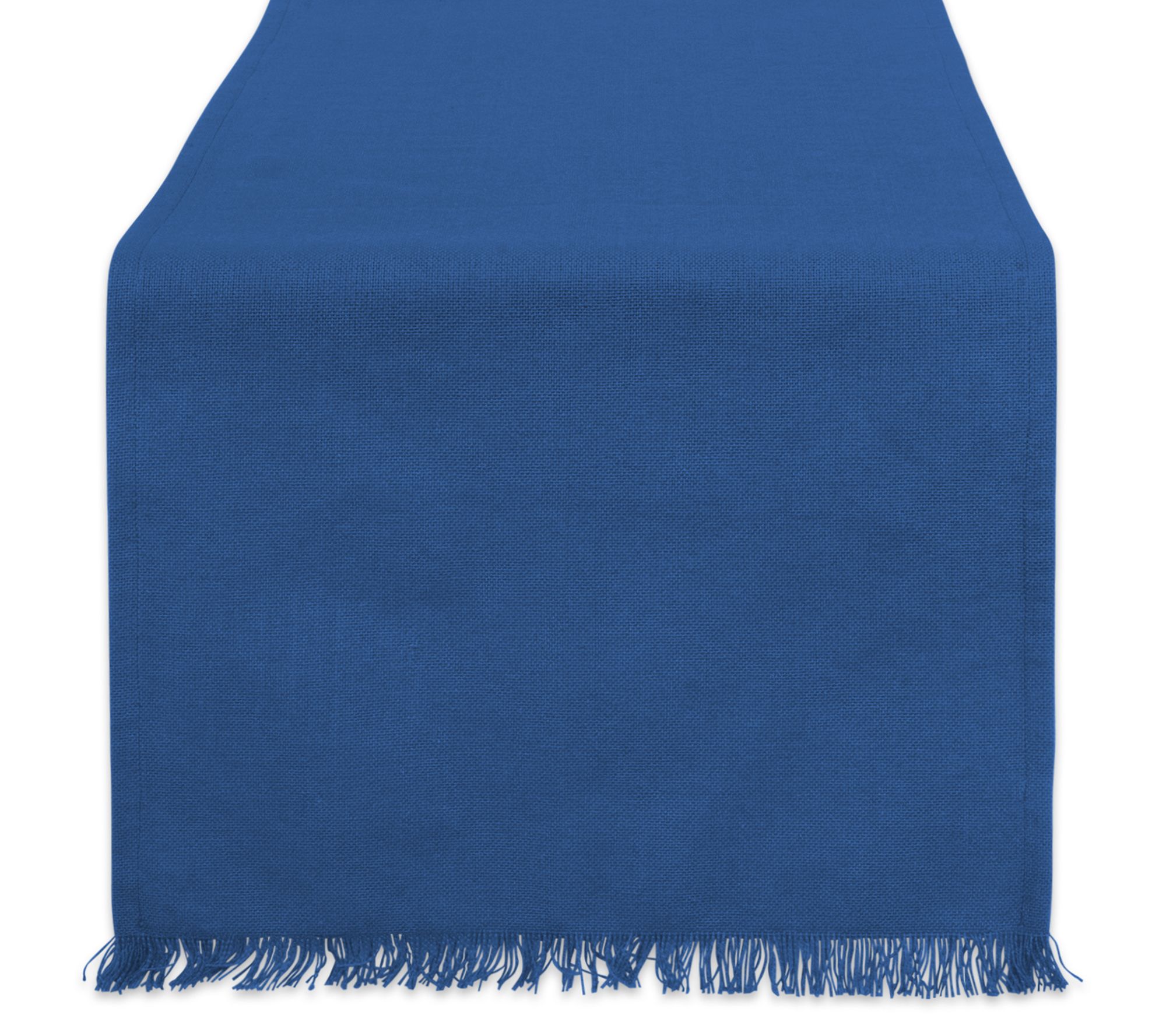 Design Imports Solid Heavyweight Fringed TableRunner 14"x108