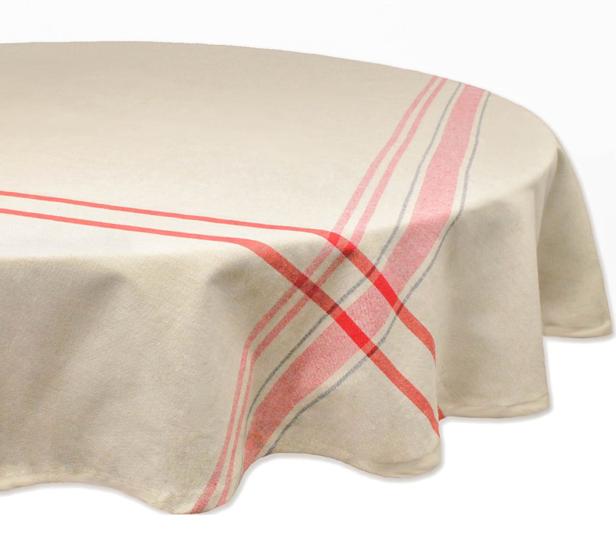 Design Imports French Stripe Tablecloth 70" Round