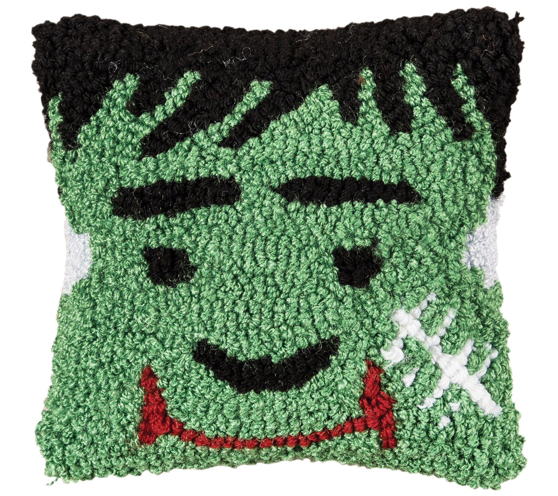 C&F Home 8" x 8" Frankenstein Hooked HalloweenThrow Pillow