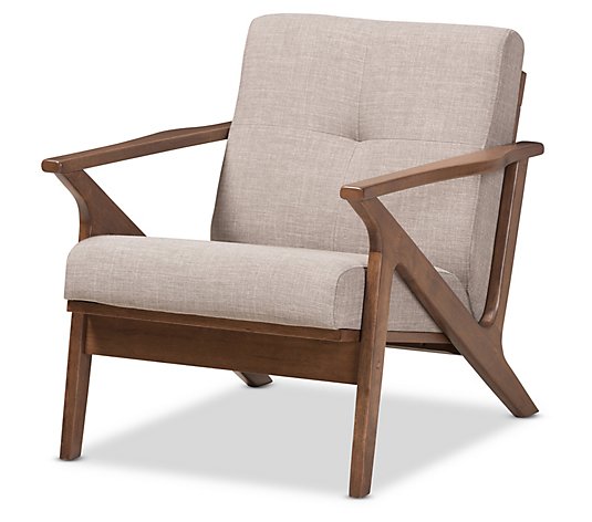 Baxton Studio Bianca Mid-Century Modern TuftedLounge Chair
