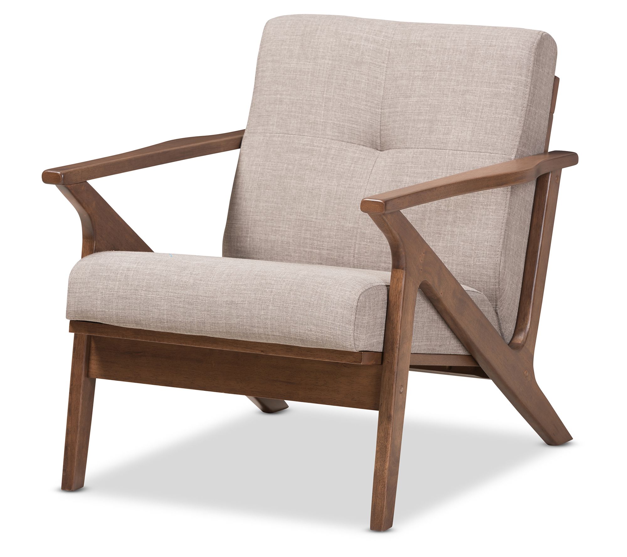 Baxton Studio Bianca Mid-Century Modern Tuftedounge Chair