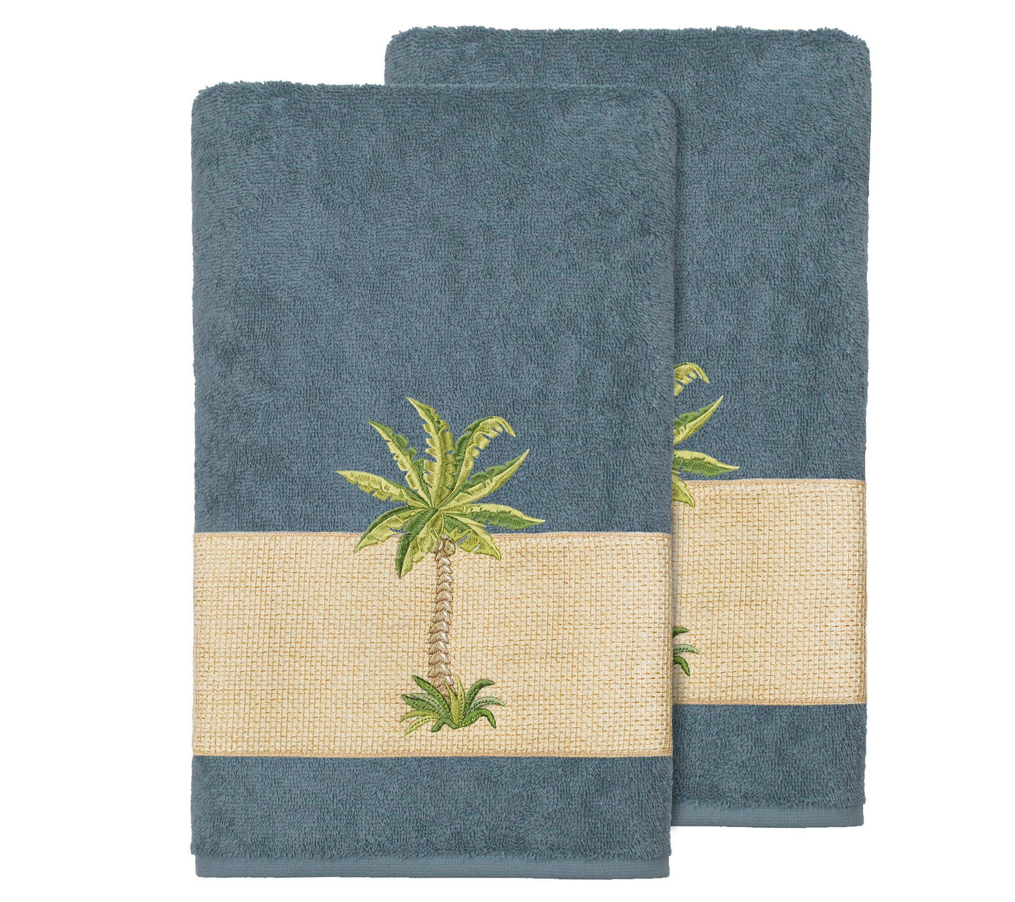 Linum Home Textiles Colton 2PC Embellished BathTowel Set