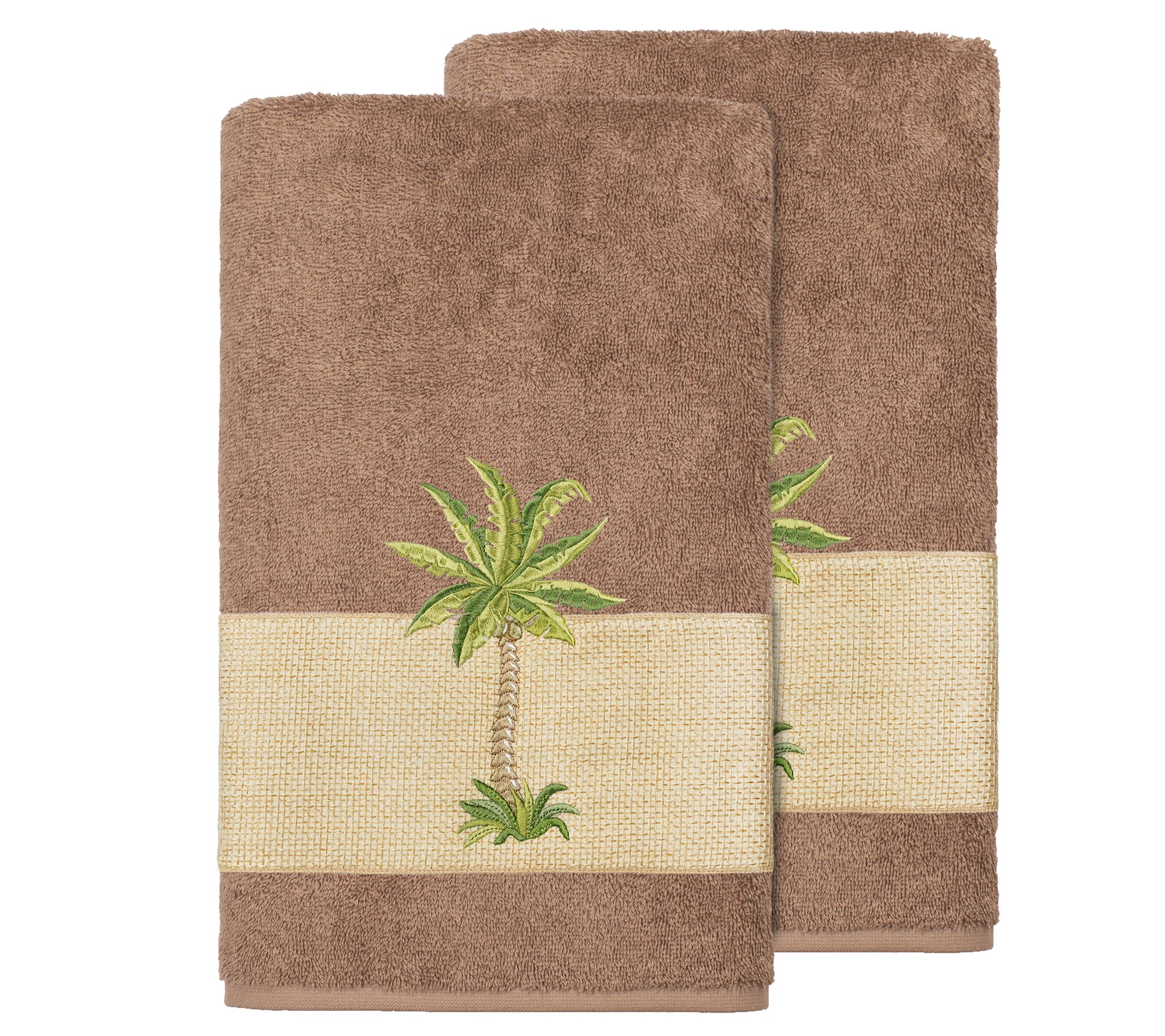 Linum Home Textiles Colton 2PC Embellished BathTowel Set