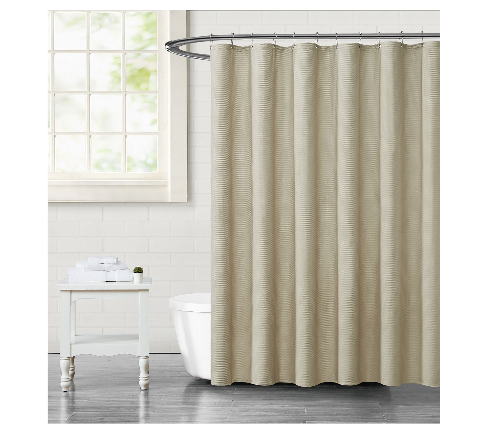 Truly Calm Embossed Fabric 70x72 Shower Liner