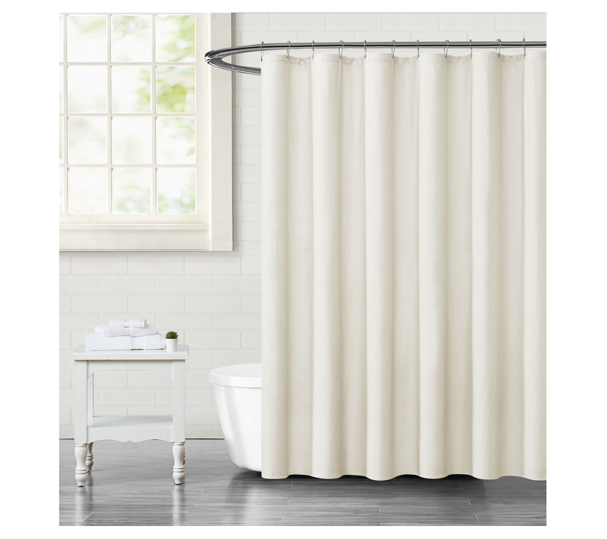 Truly Calm Embossed Fabric 70x72 Shower Liner