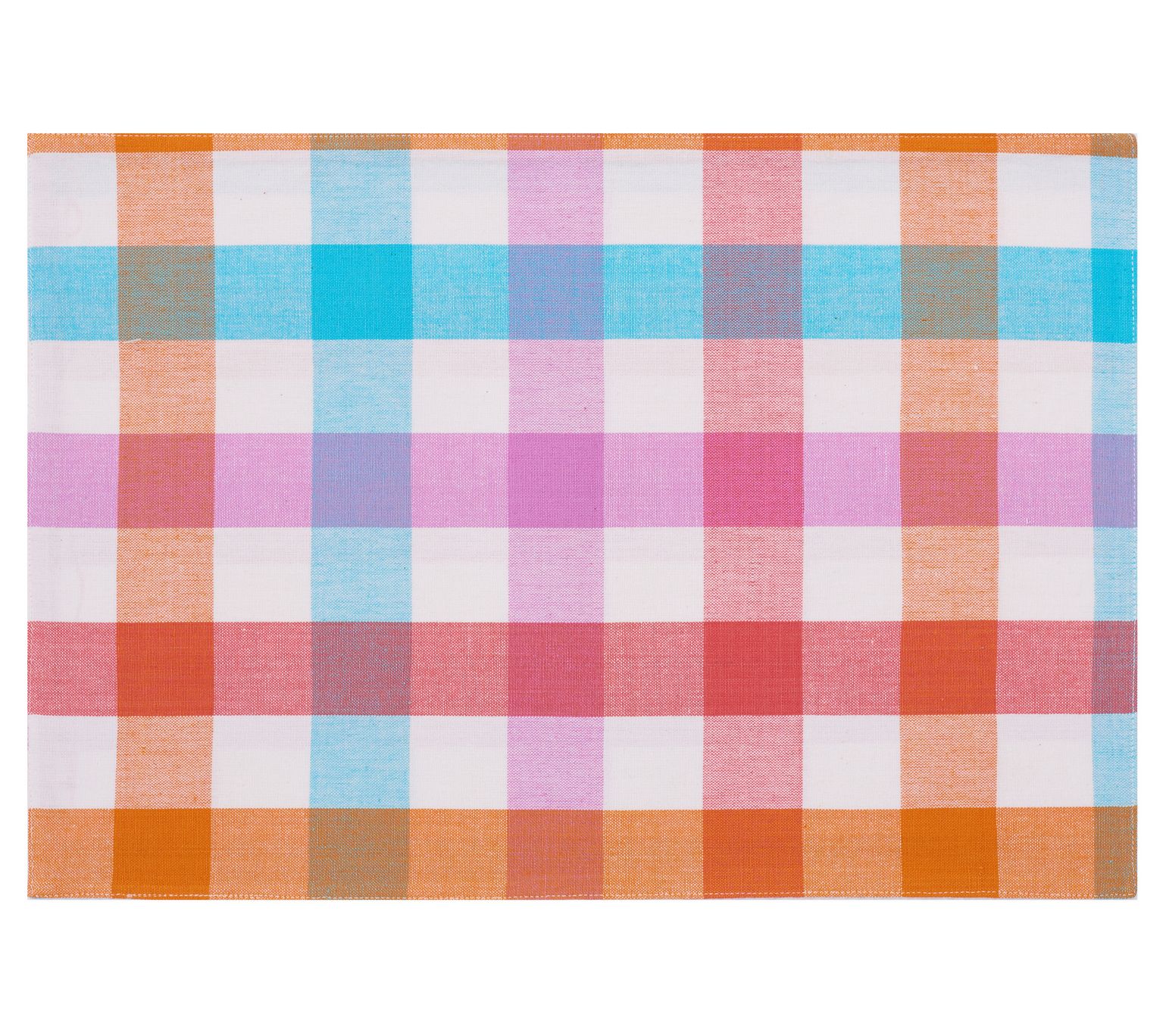 Cabana Plaid Gingham Check Placemat, Set of 6 by Valerie