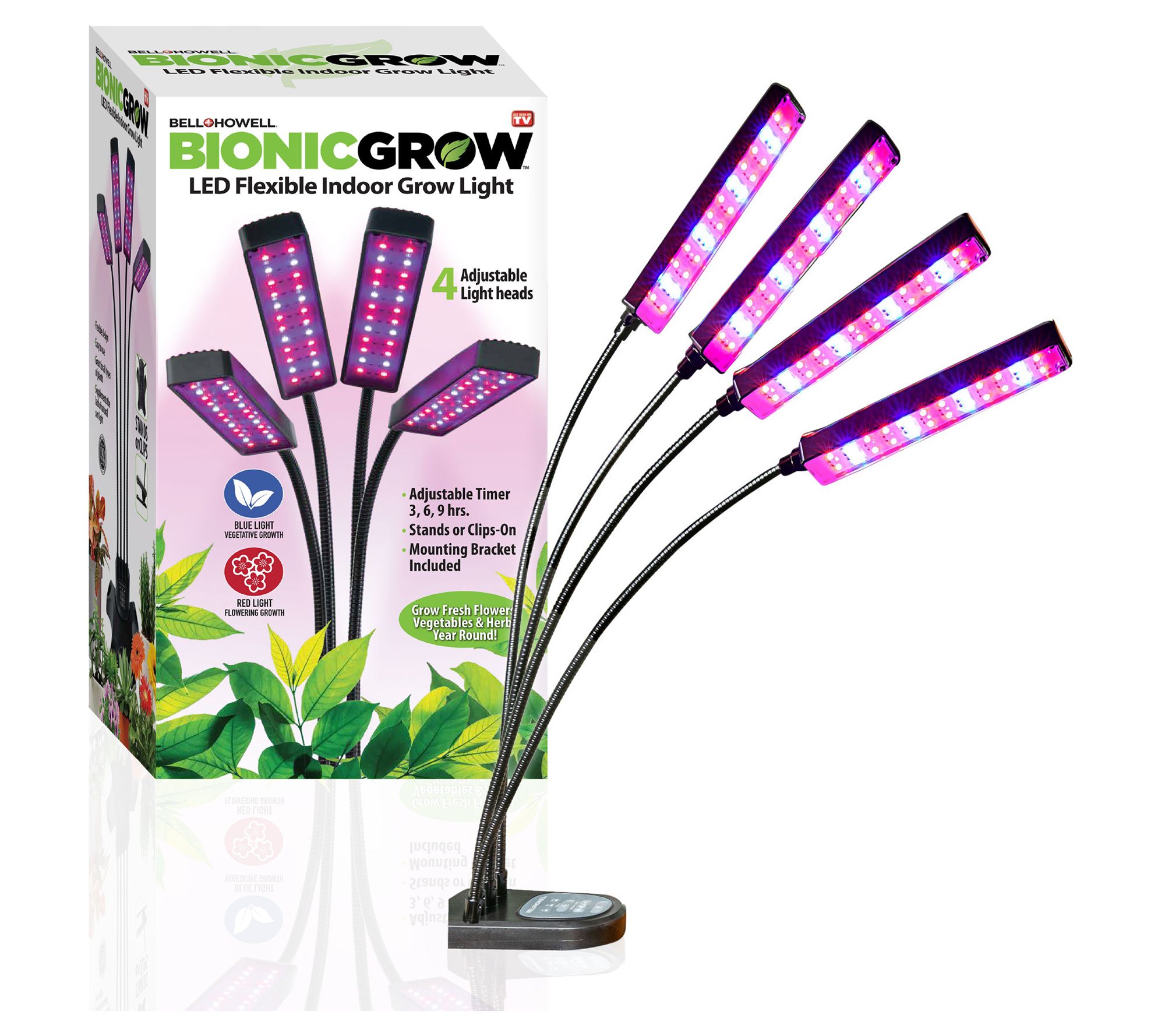 Bell + Howell Bionic Grow Flexible Indoor GrowLight 4 Heads