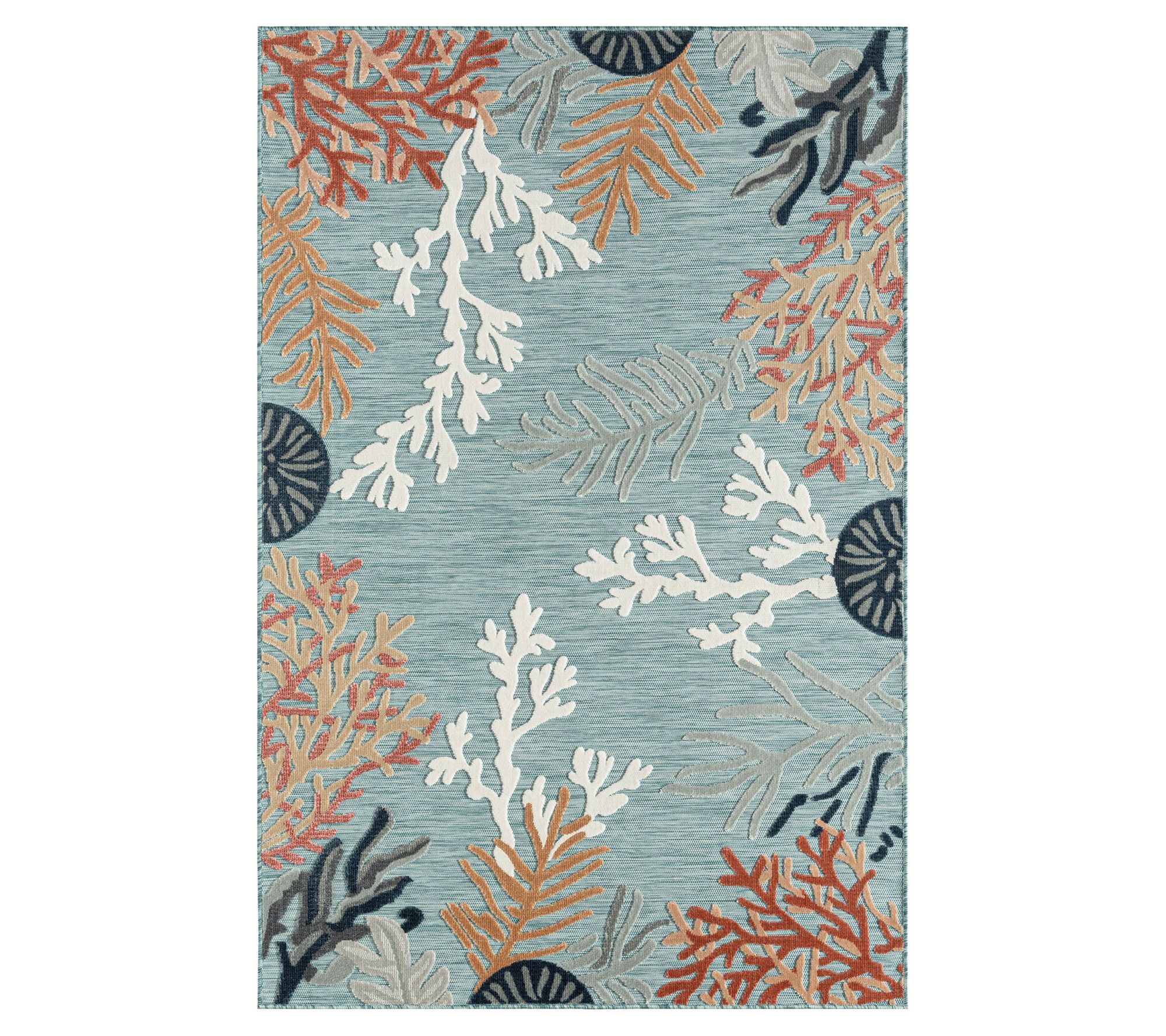 Ox Bay Coral Re ef Hi-Low Indoo r/Outdoor Area Rug, 7'9" x 9'9