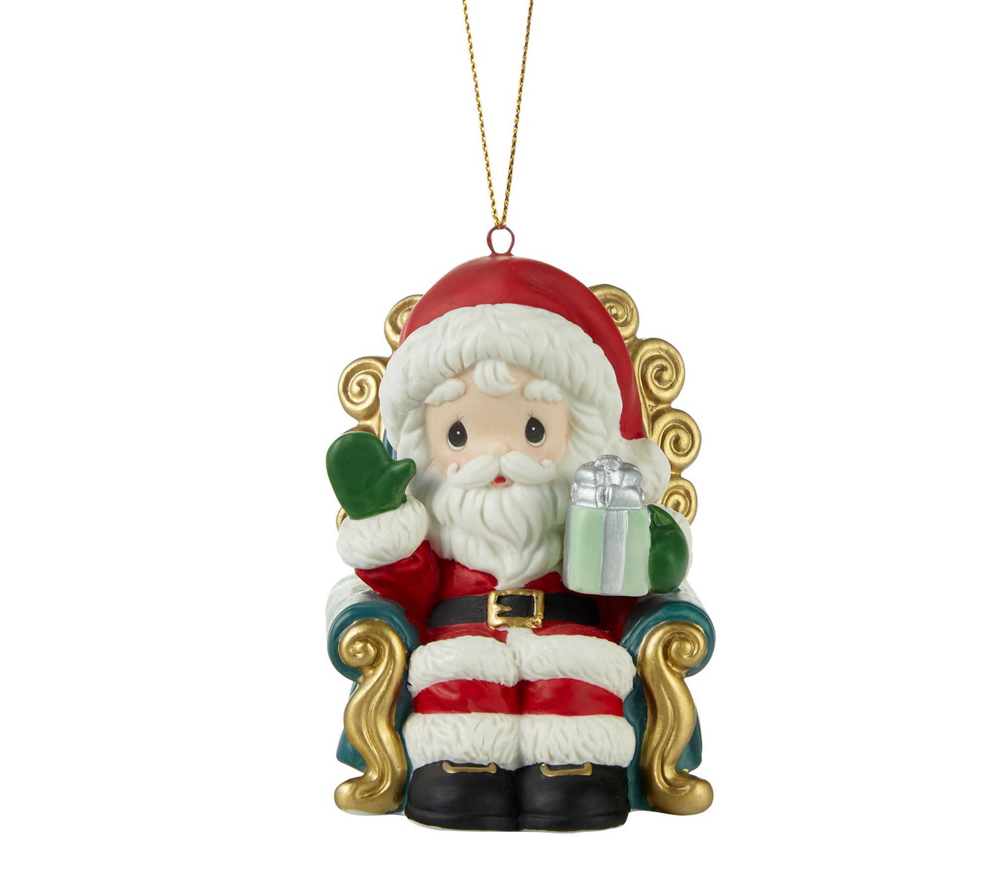 Precious Moments Ornamento Babbo Natale In Vetro Dipinto A Mano – Ne'Qwa Art – 7,8 Cm