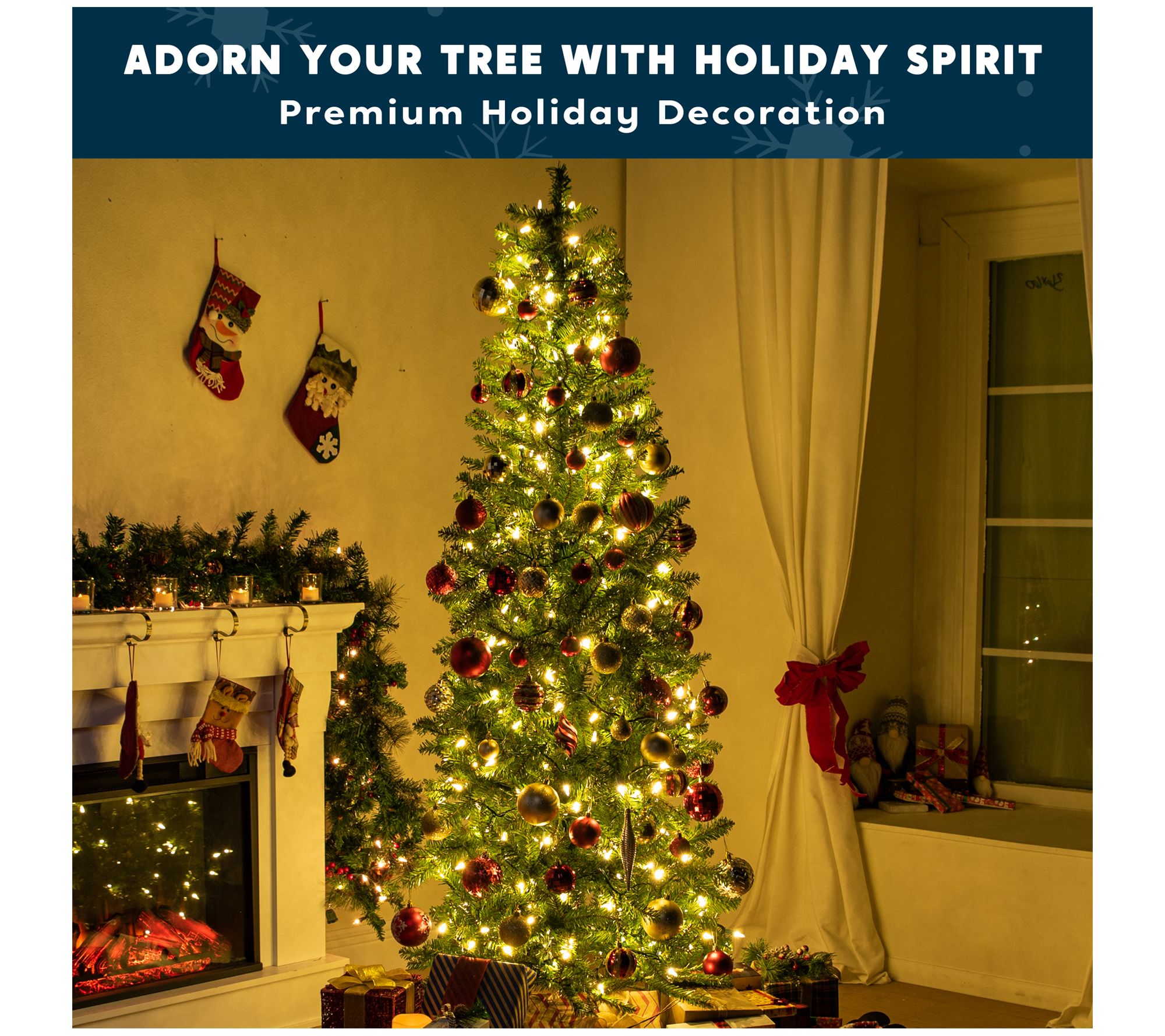 Joiedomi 6.5ft Pencil Christmas Tree - QVC.com
