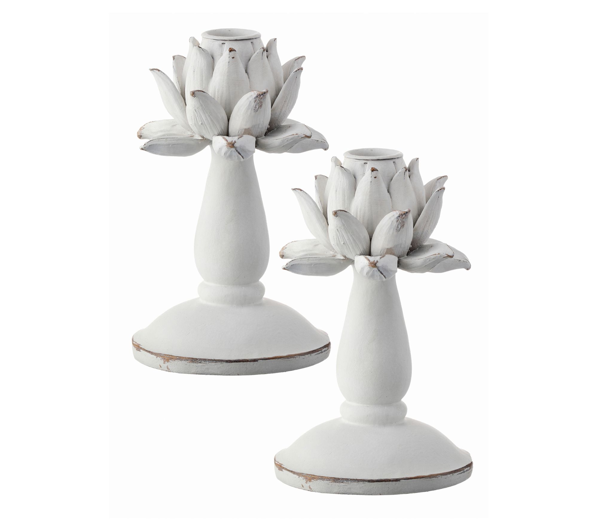Valerie Parr Hill Set of 2 Artichoke Taper Candleholders 6.5"