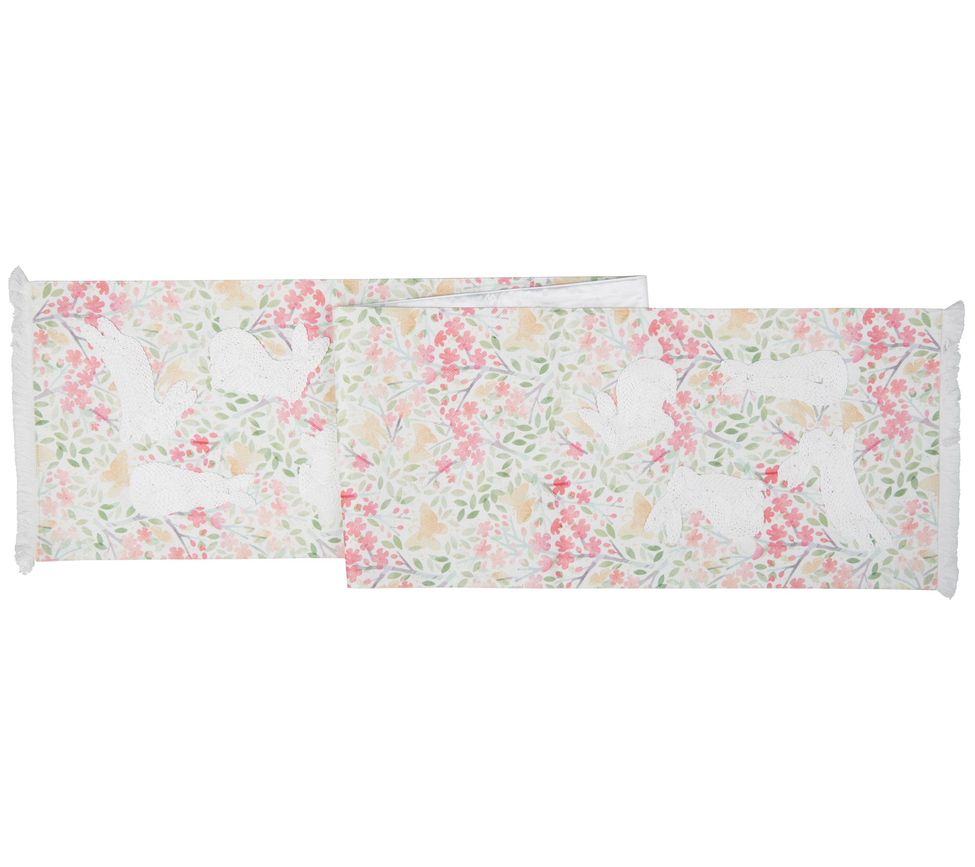 Bunnies Flowers Table Runner by Valerie