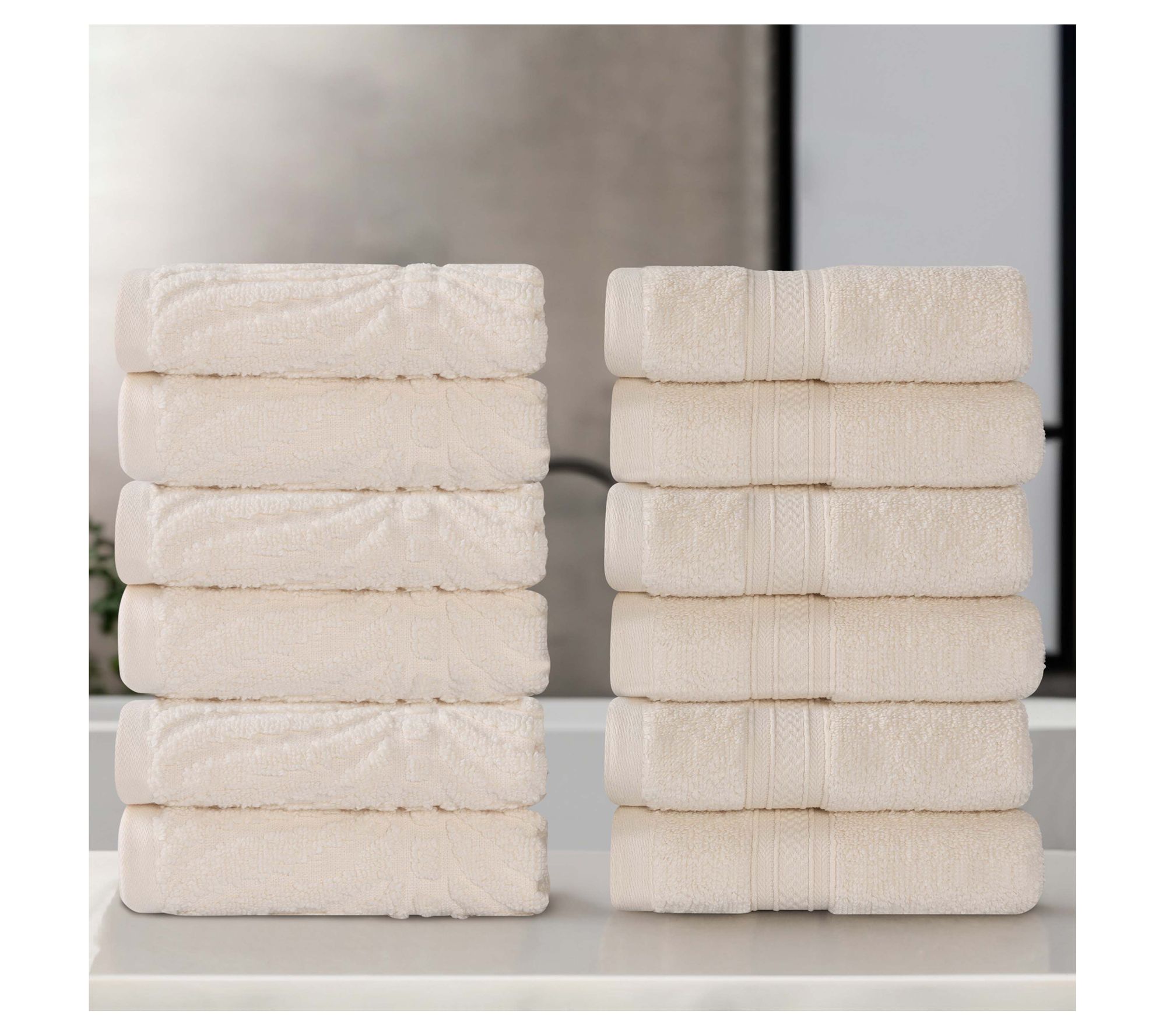 CANNON 100% Cotton Low Twist Wash Cloths (13 in. L x 13 in. W) 550