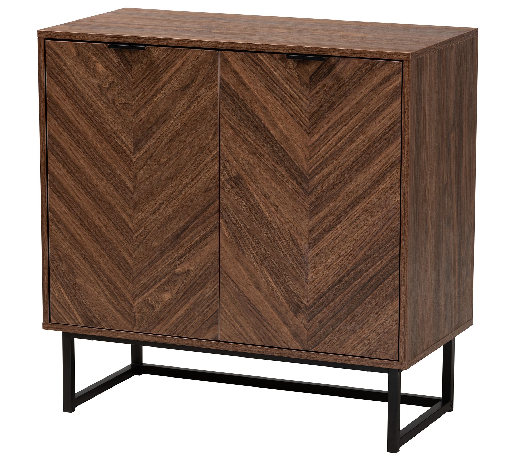 Baxton Studio Sadia Walnut Brown Wood Storage Cabinet