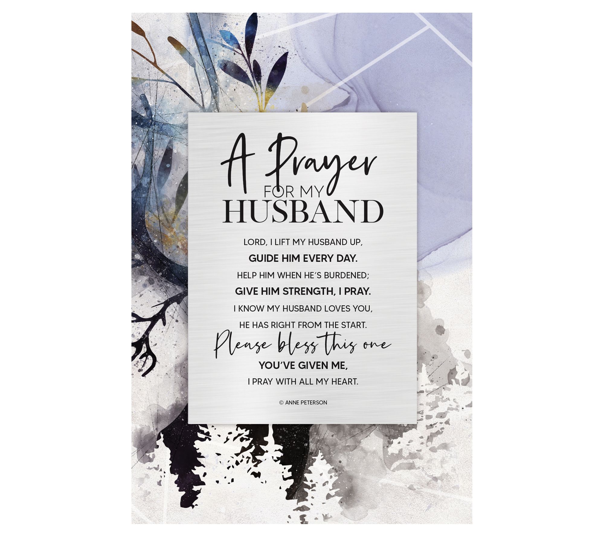 Dexsa Prayer For My Husband Wood Plaque with Easel
