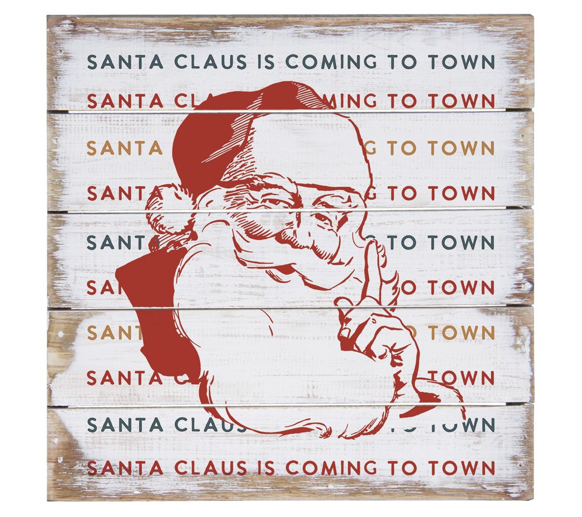 Sincere Surroundings 8" Santa Claus Coming Pallet Petite