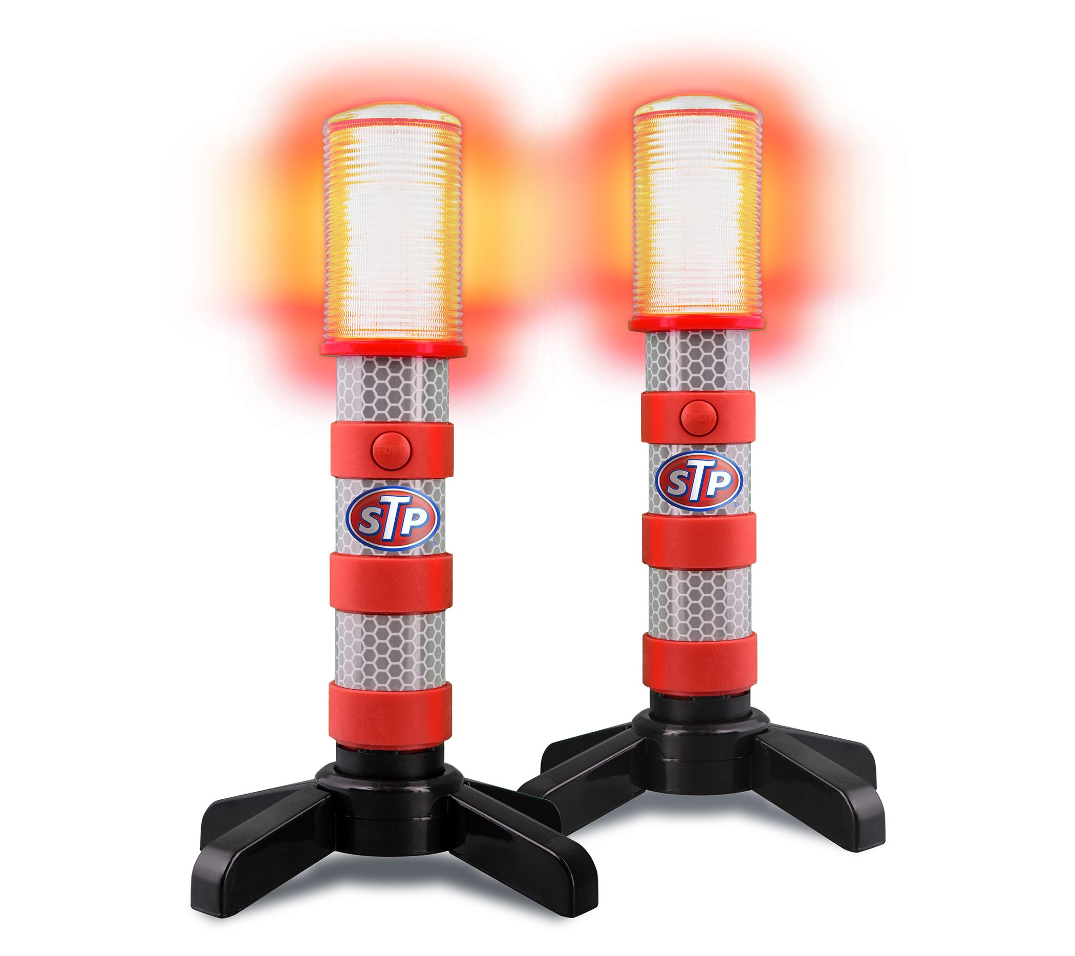 STP 2 Pack Battery Operated Emergency LED Flares W/Stands