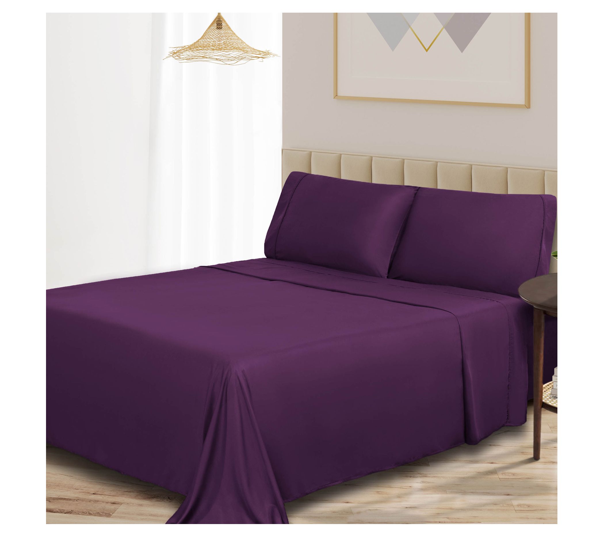Superior Rayon made from Bamboo Solid Sheet Set, Split King