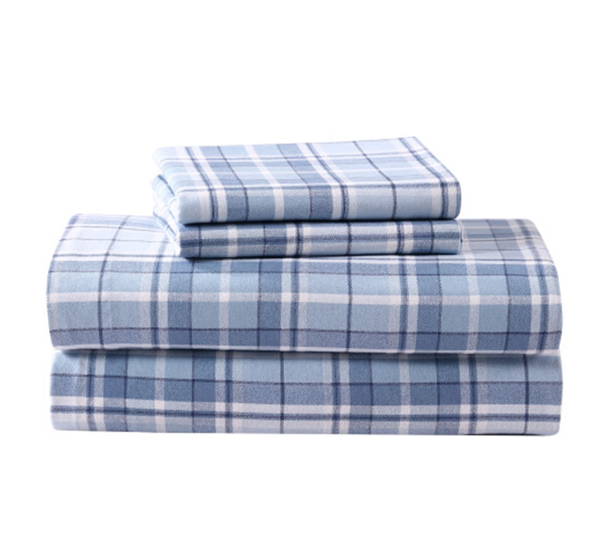 Laura Ashley Mulholland Plaid Blue King Sheet Set