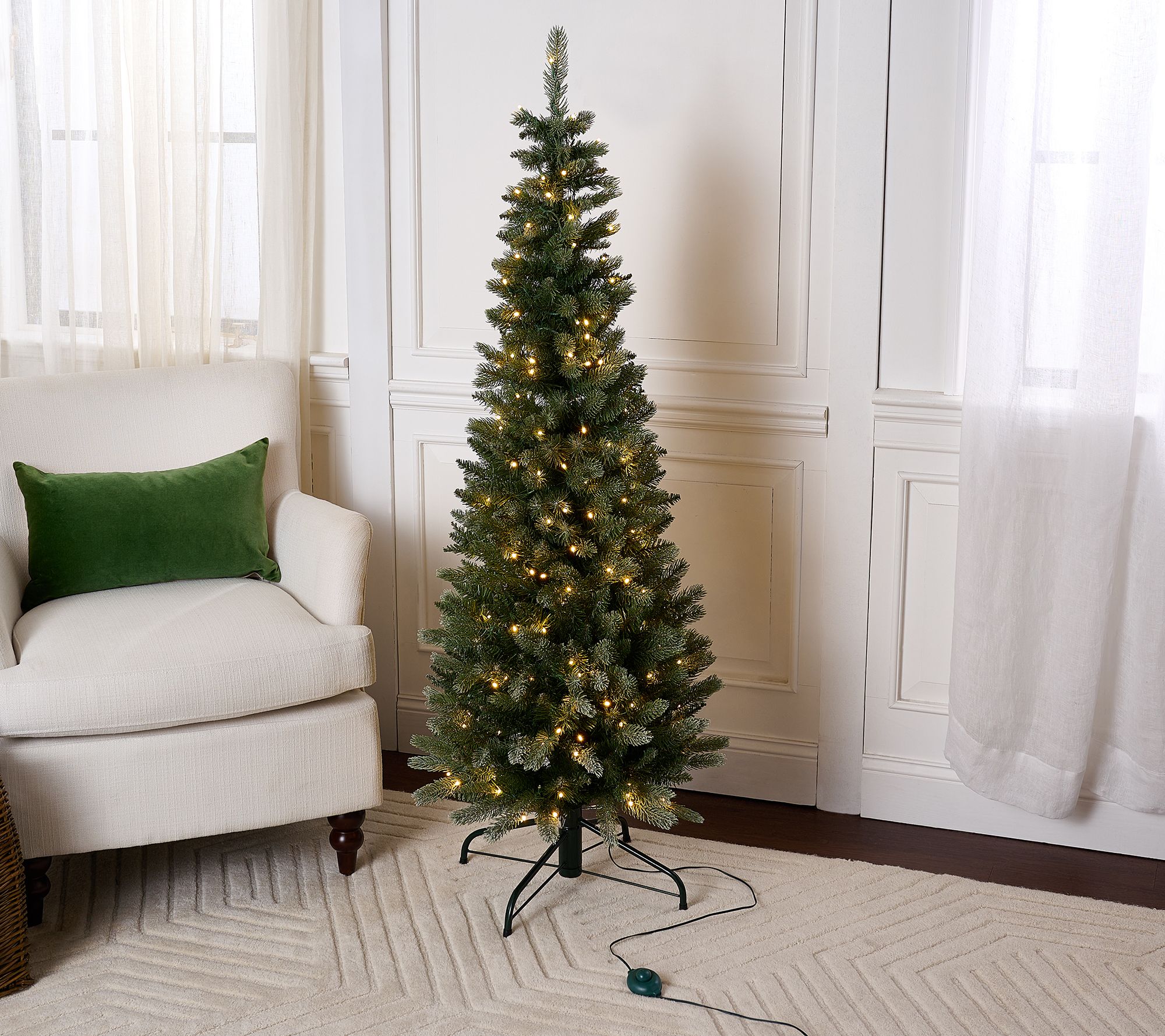 As Is 5' Twinkling Pencil Tree by Valerie