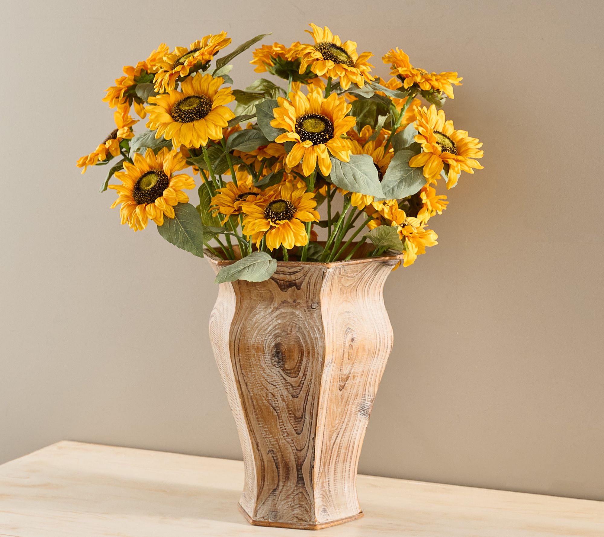"As Is" Set of 2 Sunflower Urn Fillers by Valerie