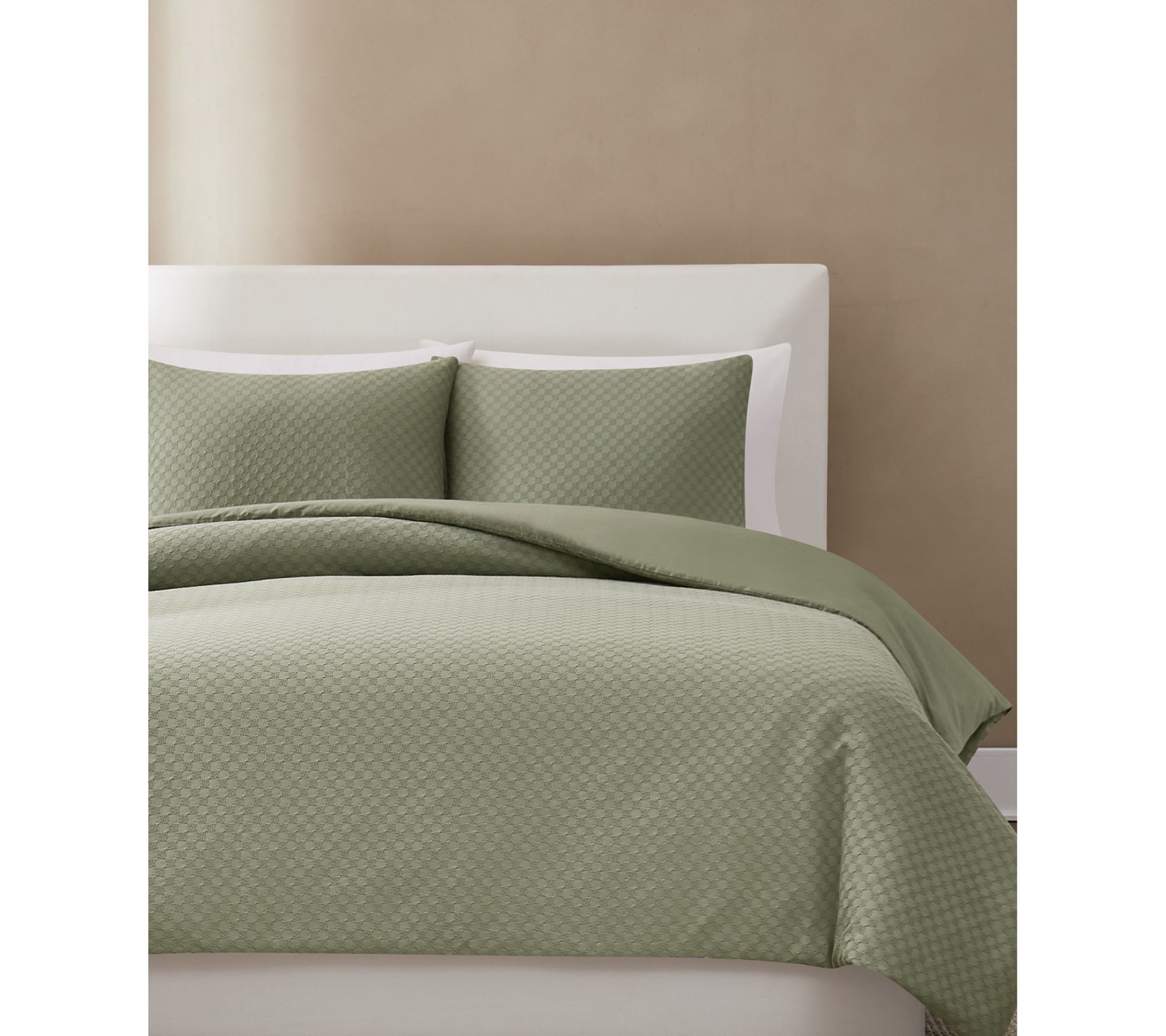 Brooklyn Loom Woven Texture Full/Queen 3 PieceComforter Set