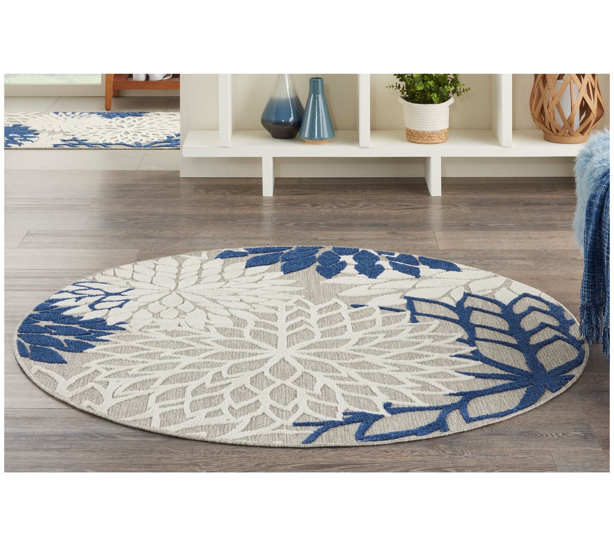 Nourison Aloha Tropical 4' x Round Rug