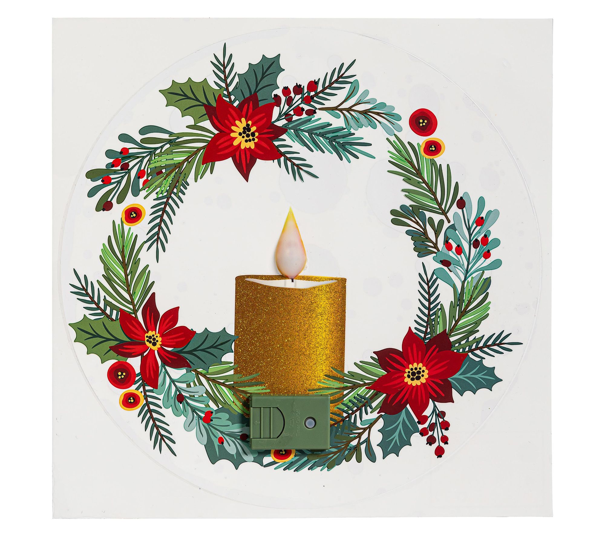 ✳︎ベル付き✳︎christmas wreathe④ 4.5 Inch Christmas Spruce With Berries Candle Ring