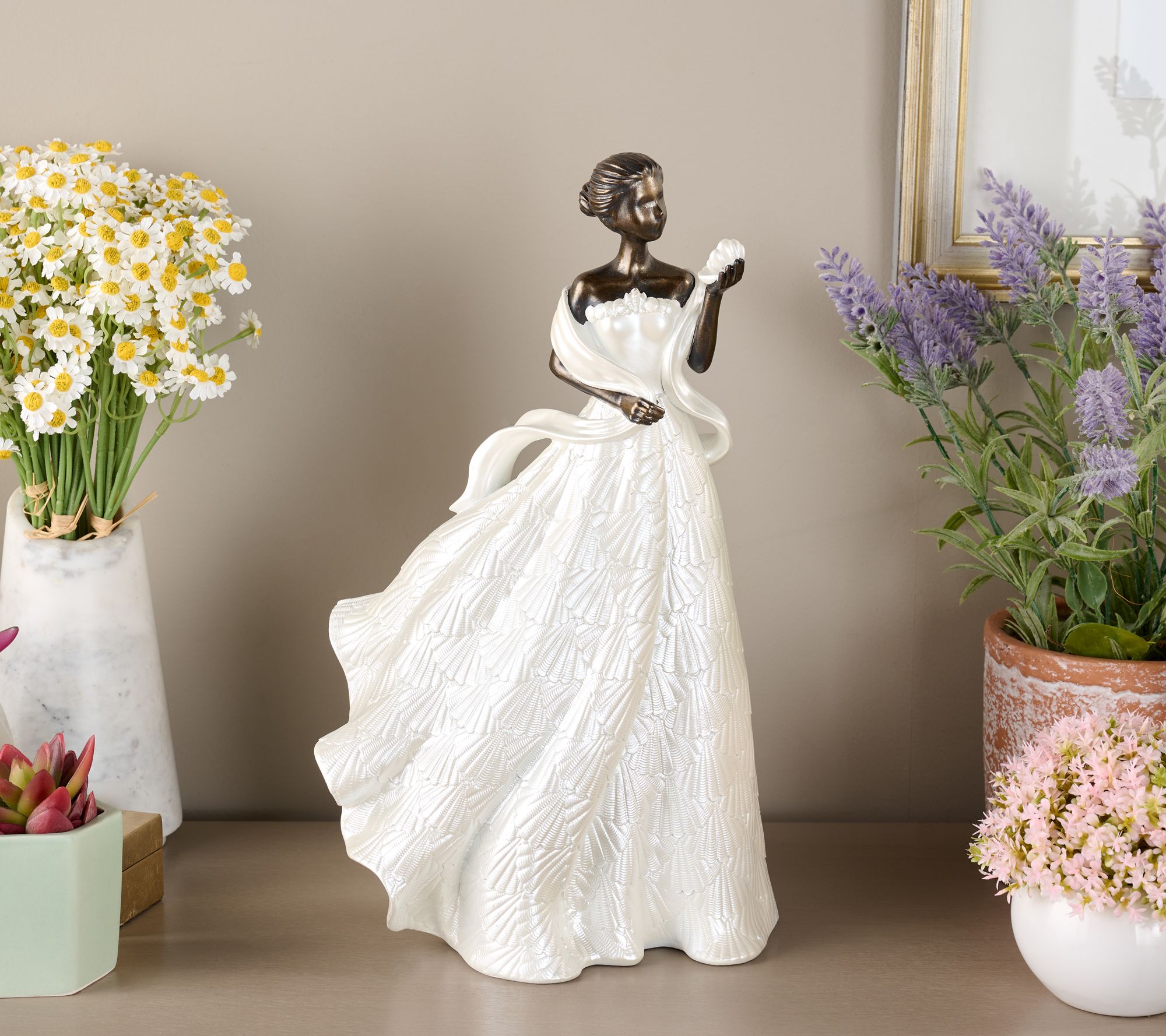 "As Is" Indoor/ Outdoor 14" Seaside Maiden with Shell by Valerie